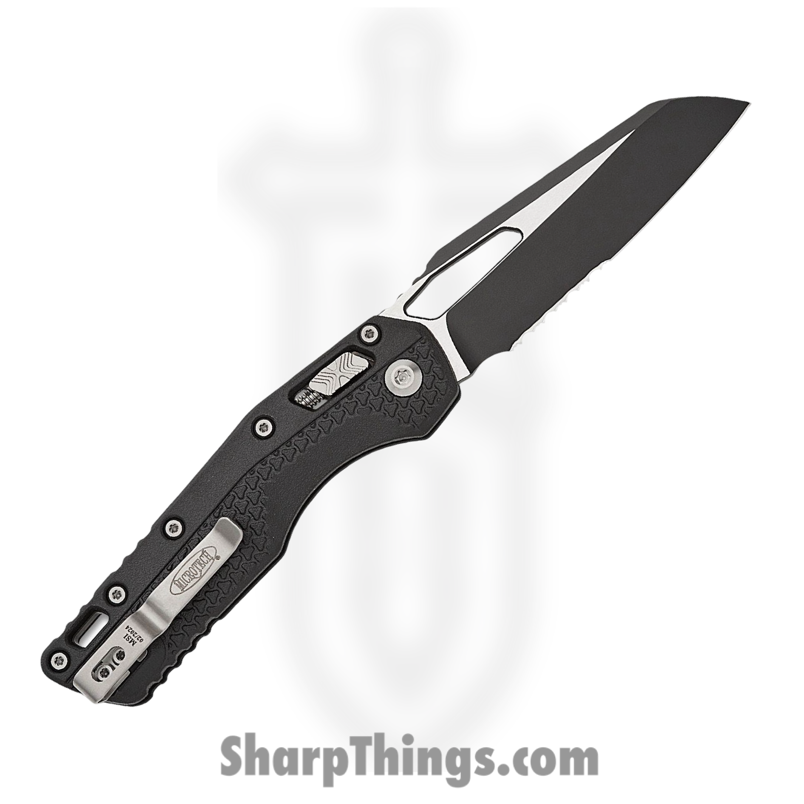Microtech - 210T-2PMBK - MSI - Folding Knife - M390MK Coated Modified Sheepsfoot - Polymer - Black - Image 2