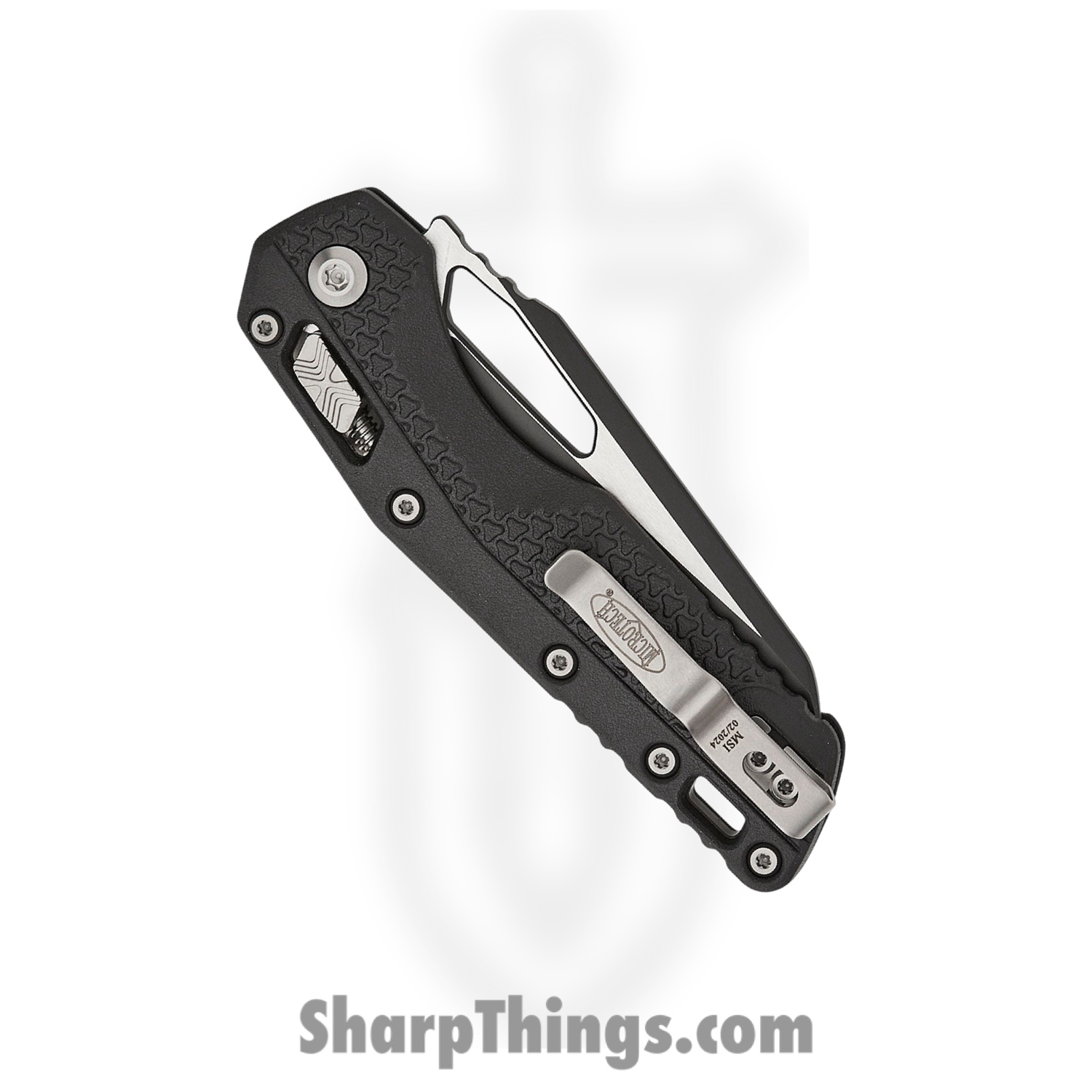 Microtech - 210T-2PMBK - MSI - Folding Knife - M390MK Coated Modified Sheepsfoot - Polymer - Black - Image 4