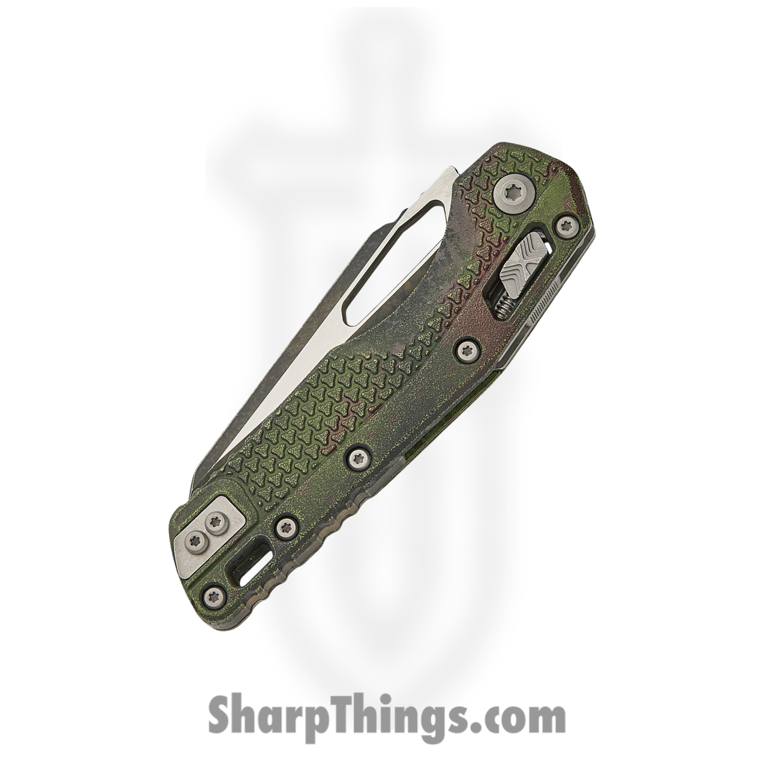 Microtech - 210T-3PMOBS - MSI Signature Series - Folding Knife - M390MK Apocalyptic Modified Sheepsfoot - "Outbreak" Polymer - Black Green - Image 3