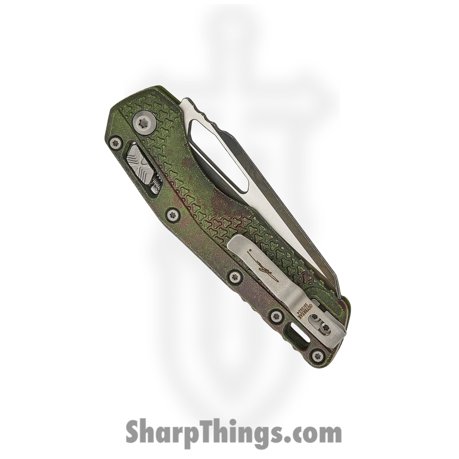 Microtech - 210T-3PMOBS - MSI Signature Series - Folding Knife - M390MK Apocalyptic Modified Sheepsfoot - "Outbreak" Polymer - Black Green - Image 4