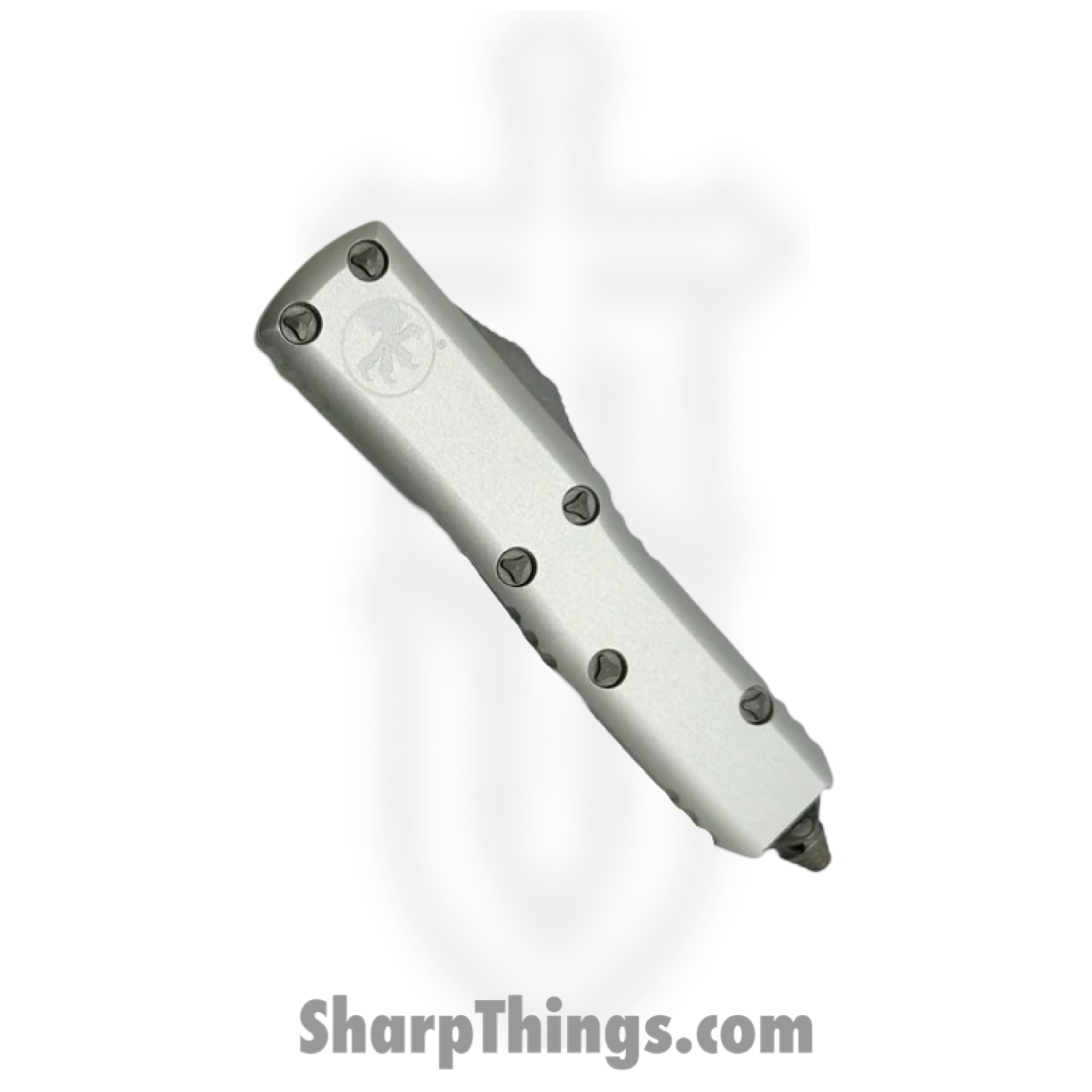 Microtech - 231-10APCR - UTX-85 - OTF Auto - M390, 204P, Elmax, or XHP Apocalyptic Drop Point - Aluminum - Clear - Image 3