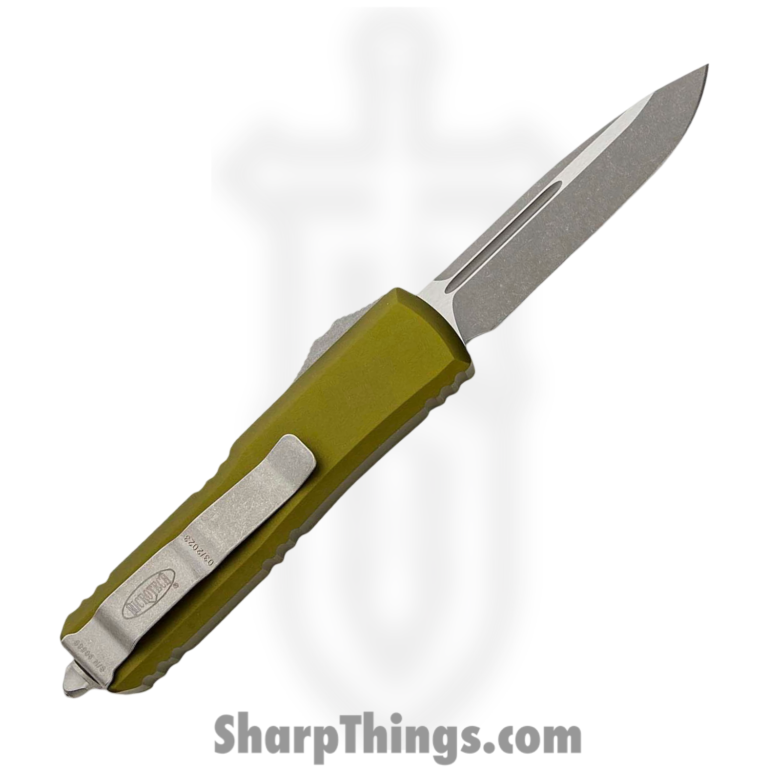 Microtech - 231-10APOD - UTX-85 - OTF Auto - M390 Apocalyptic Drop Point - 6061-T6 Aluminum - OD Green - Image 2