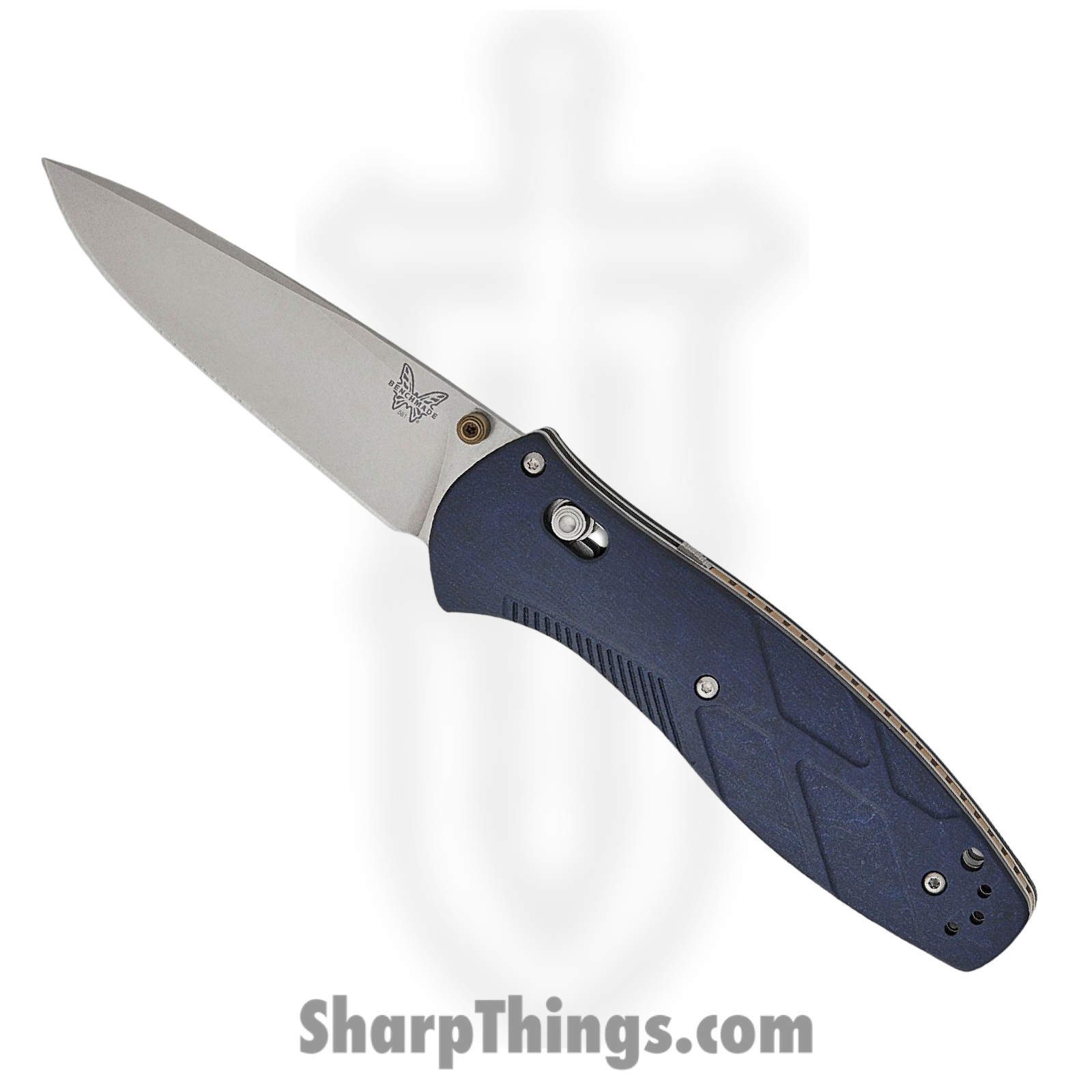 Benchmade - 581-03 - Barrage - Folding Knife - CPM S30V Satin Drop Point - Richlite - Blue