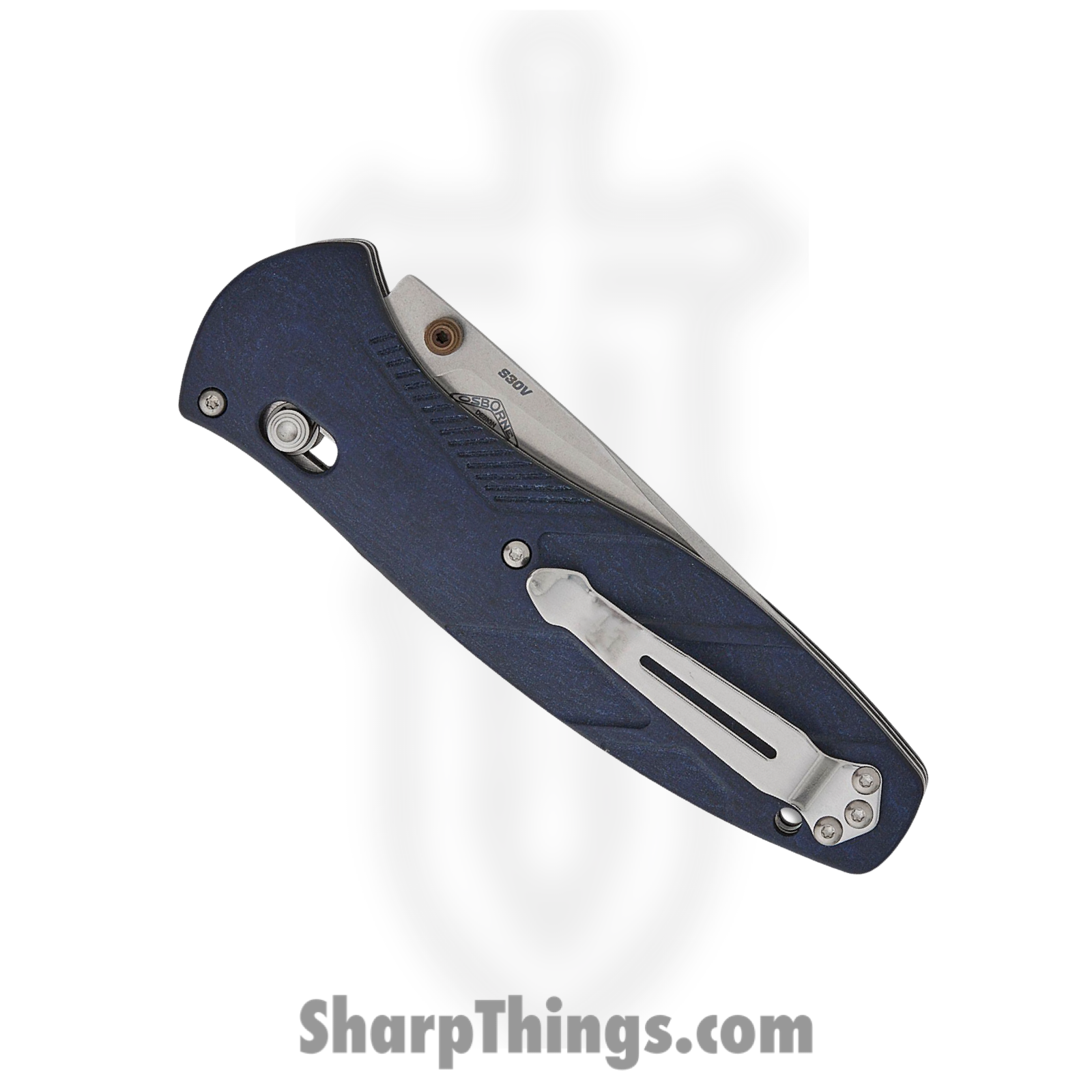 Benchmade - 581-03 - Barrage - Folding Knife - CPM S30V Satin Drop Point - Richlite - Blue - Image 5