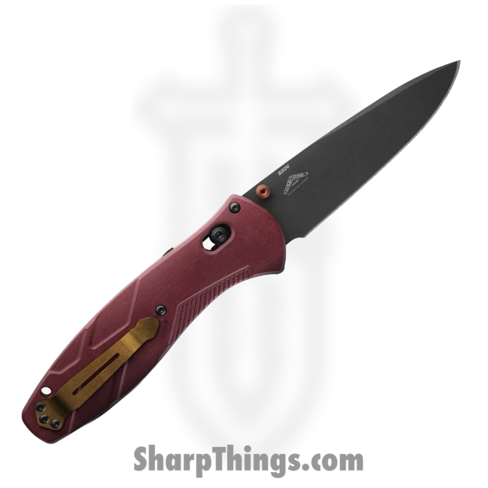Benchmade - 581BK-04 - Barrage - Folding Knife - CPM S30V Coated Drop Point - Richlite - Red - Image 2