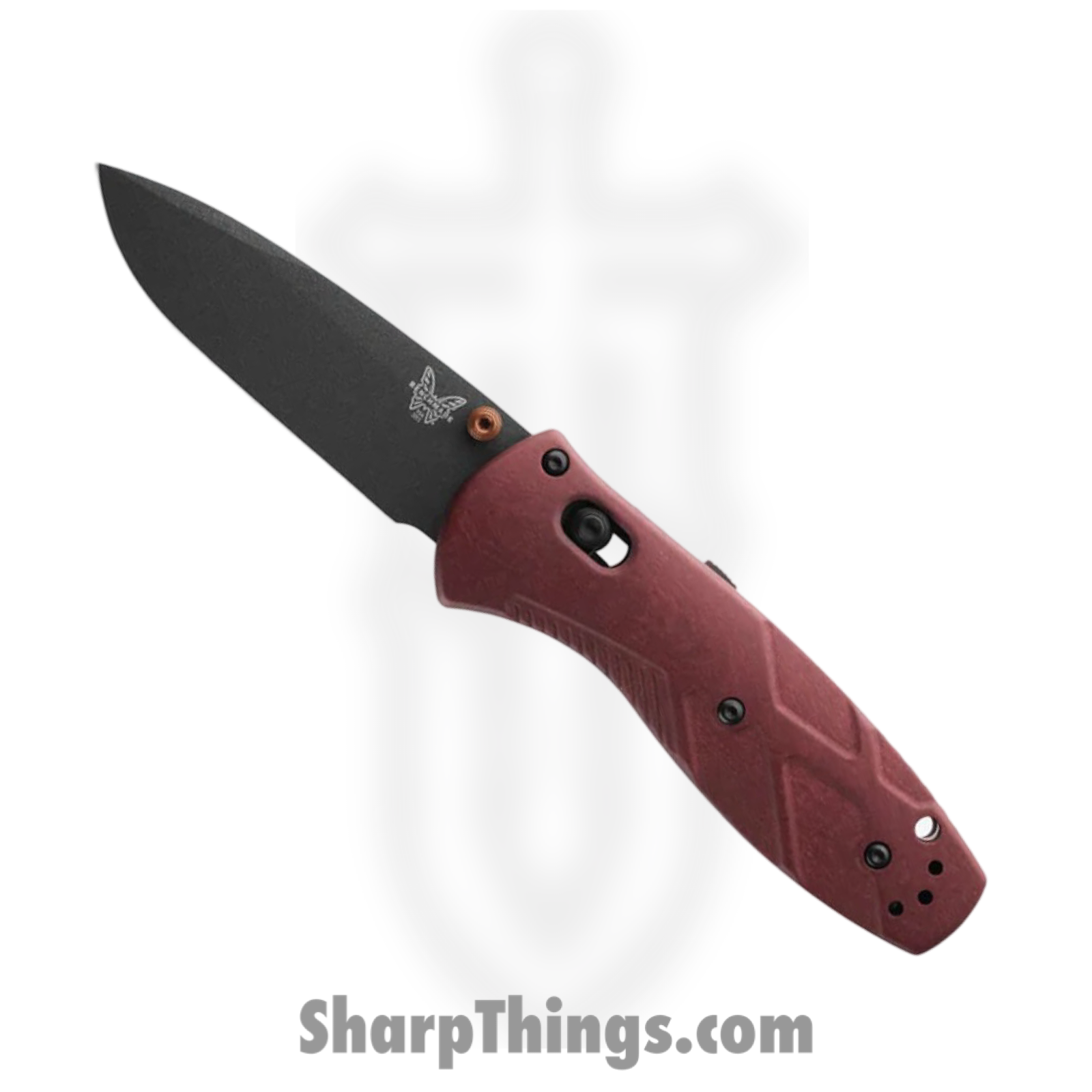 Benchmade - 585BK-04 - Mini Barrage - Folding Knife - CPM S30V Coated Drop Point - Richlite - Red