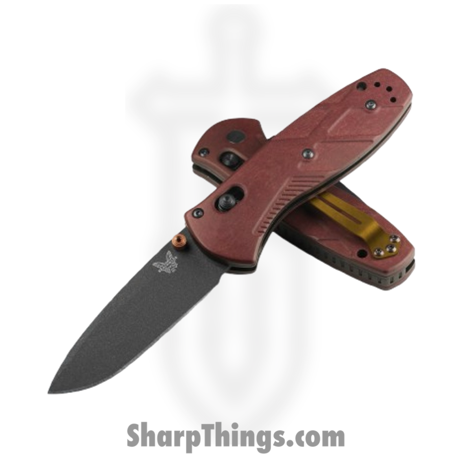 Benchmade - 585BK-04 - Mini Barrage - Folding Knife - CPM S30V Coated Drop Point - Richlite - Red - Image 2