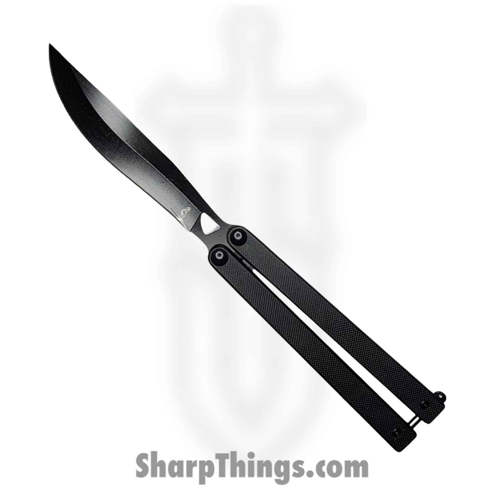 VOC - BK178 - Butterfly Knife - Balisong - 440 SS Coated Drop Point - G10 - Black