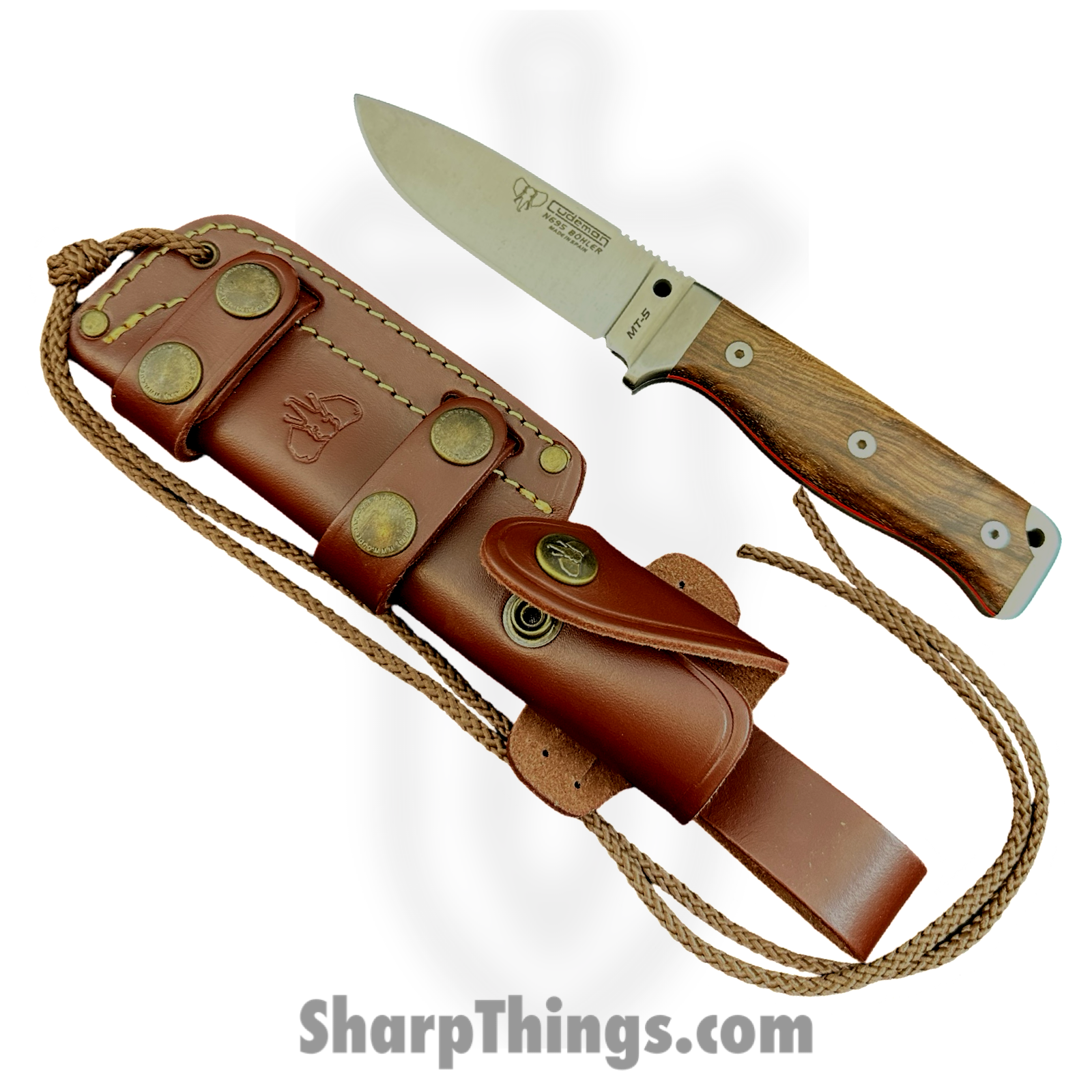Cudeman - CUD120G - MT5 - Fixed Blade Knife - Bohler N695 Satin Drop Point - Wood - Brown - Image 4