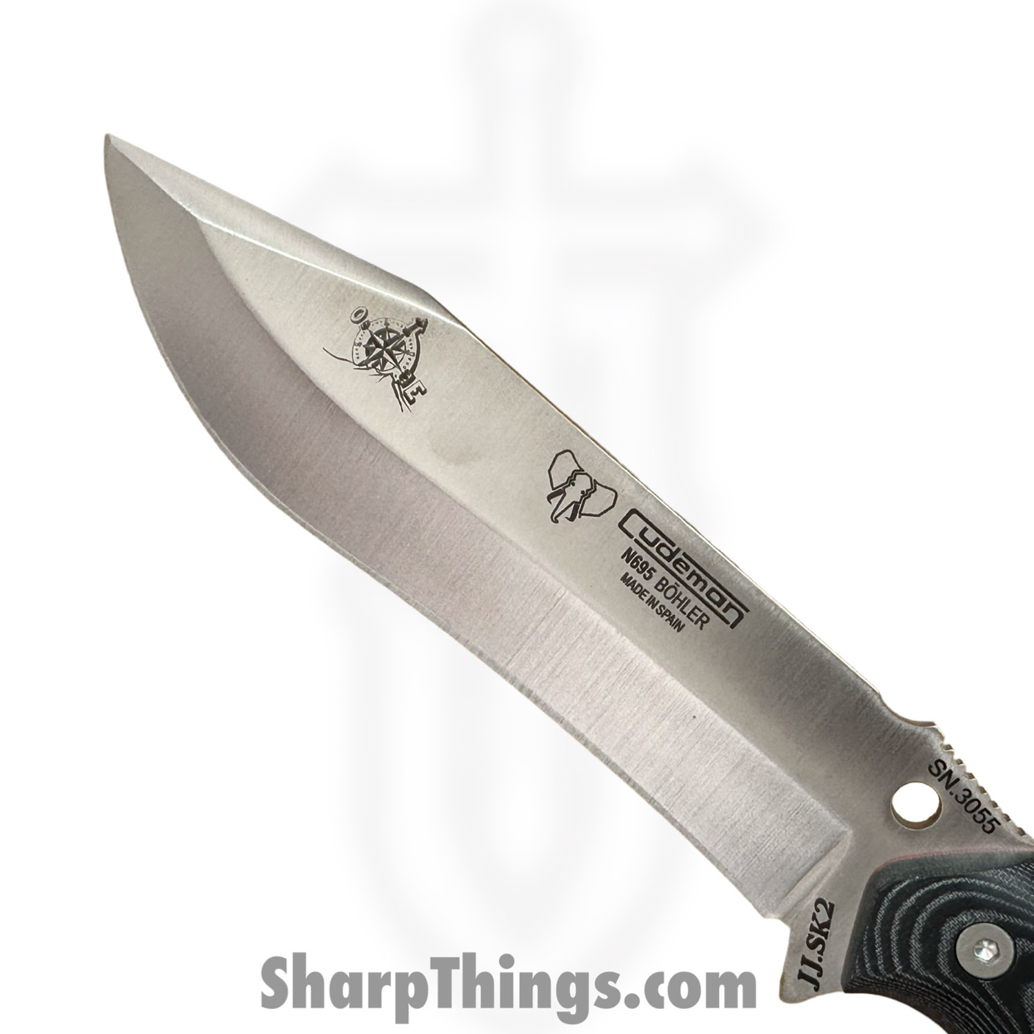 Cudeman - CUD125MC - Survival Knife Kit - Fixed Blade Knife - Bohler N695 Satin Clip Point - Micarta - Black Gray - Image 6