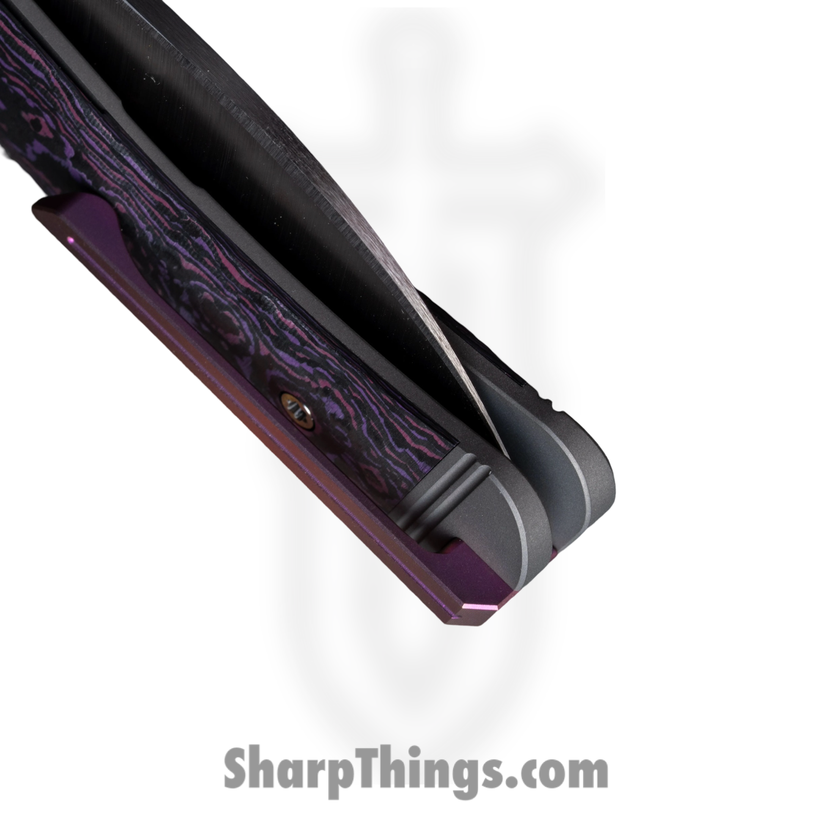 Jack Wolf Knives - DIAMO-01-FC-PUR-HAZ - Diamondback Jack - Folding Knife - S90V Satin Sheepsfoot - Fat Carbon - Purple Haze - Image 4