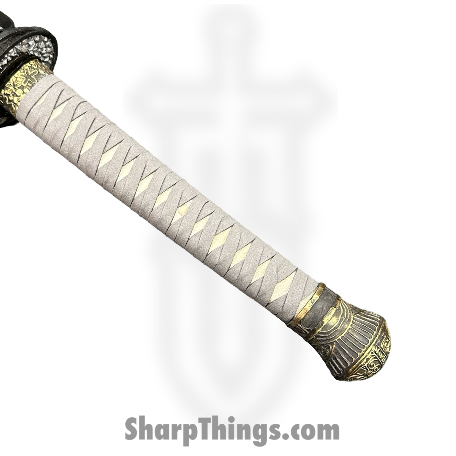 SBC - ELDEN0125 - Elden Ring - Fixed Blade Knife - T10 HC Polished Katana - Cord Wrapped - Gray - Image 6