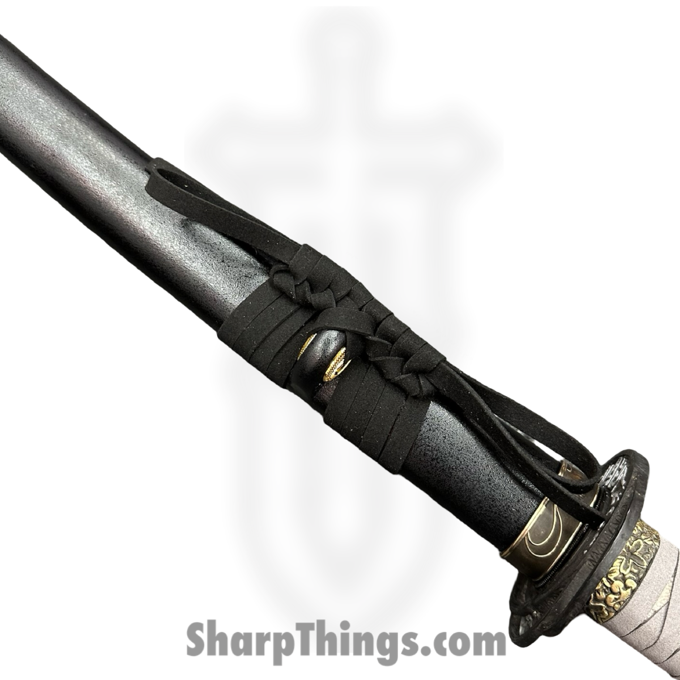 SBC - ELDEN0125 - Elden Ring - Fixed Blade Knife - T10 HC Polished Katana - Cord Wrapped - Gray - Image 7