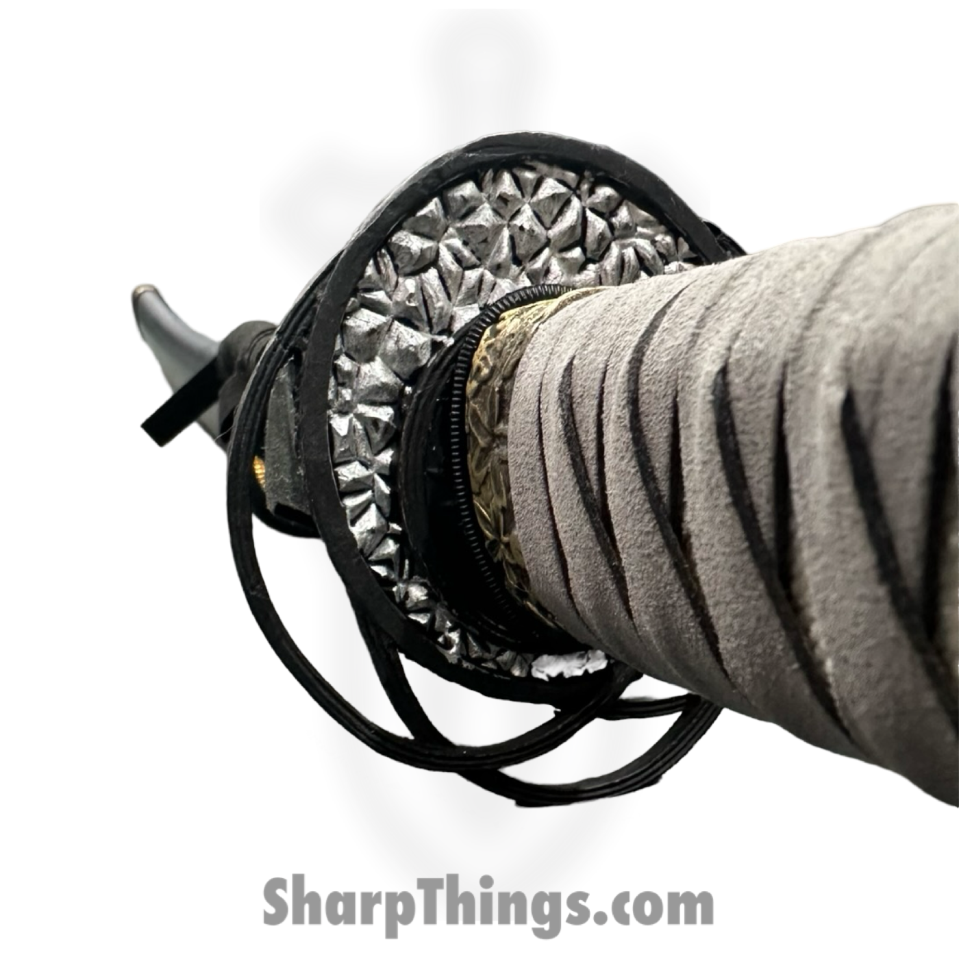 SBC - ELDEN0125 - Elden Ring - Fixed Blade Knife - T10 HC Polished Katana - Cord Wrapped - Gray - Image 8