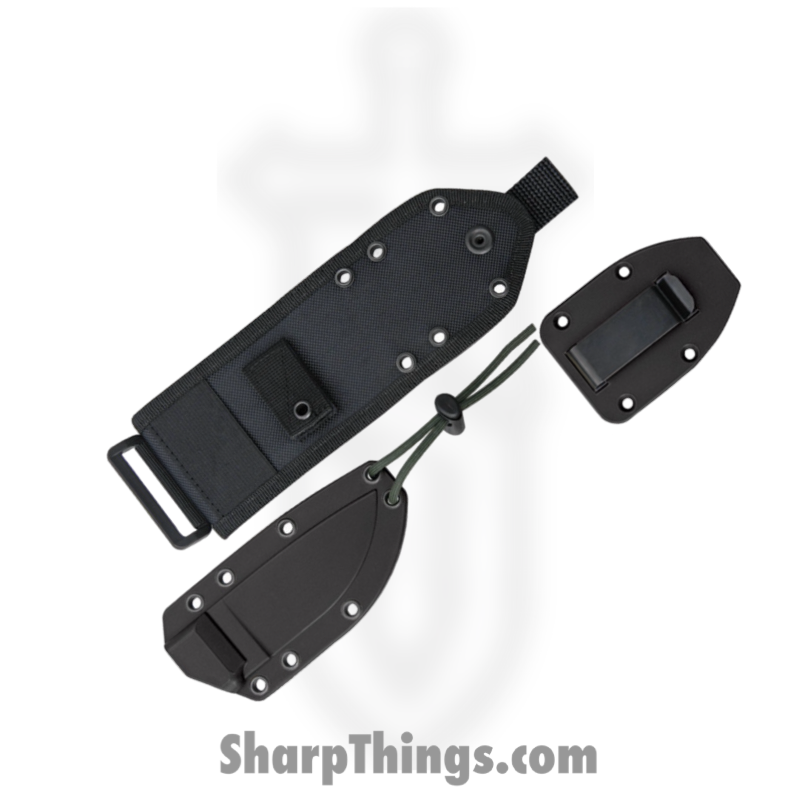 ESEE - ES3MILPBLK - Model 3MIL - Fixed Blade Knife - 1095 HC Black Drop Point - G10 - Black - Image 2