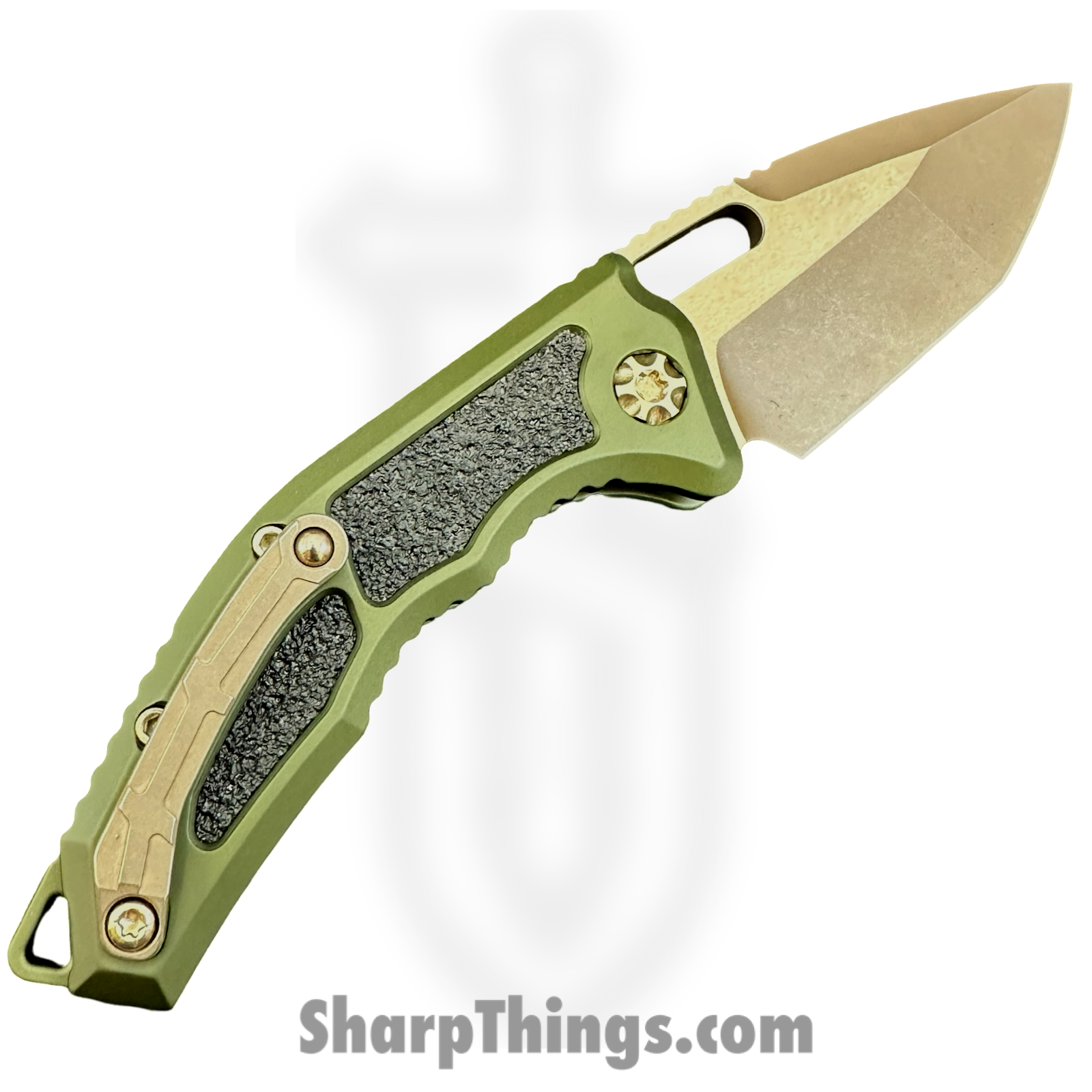 Heretic Knives - H011-7A-GRN - Medusa Auto - Automatic Knife - CPM MagnaCut Coated Tanto - Aluminum - OD Green - Image 2