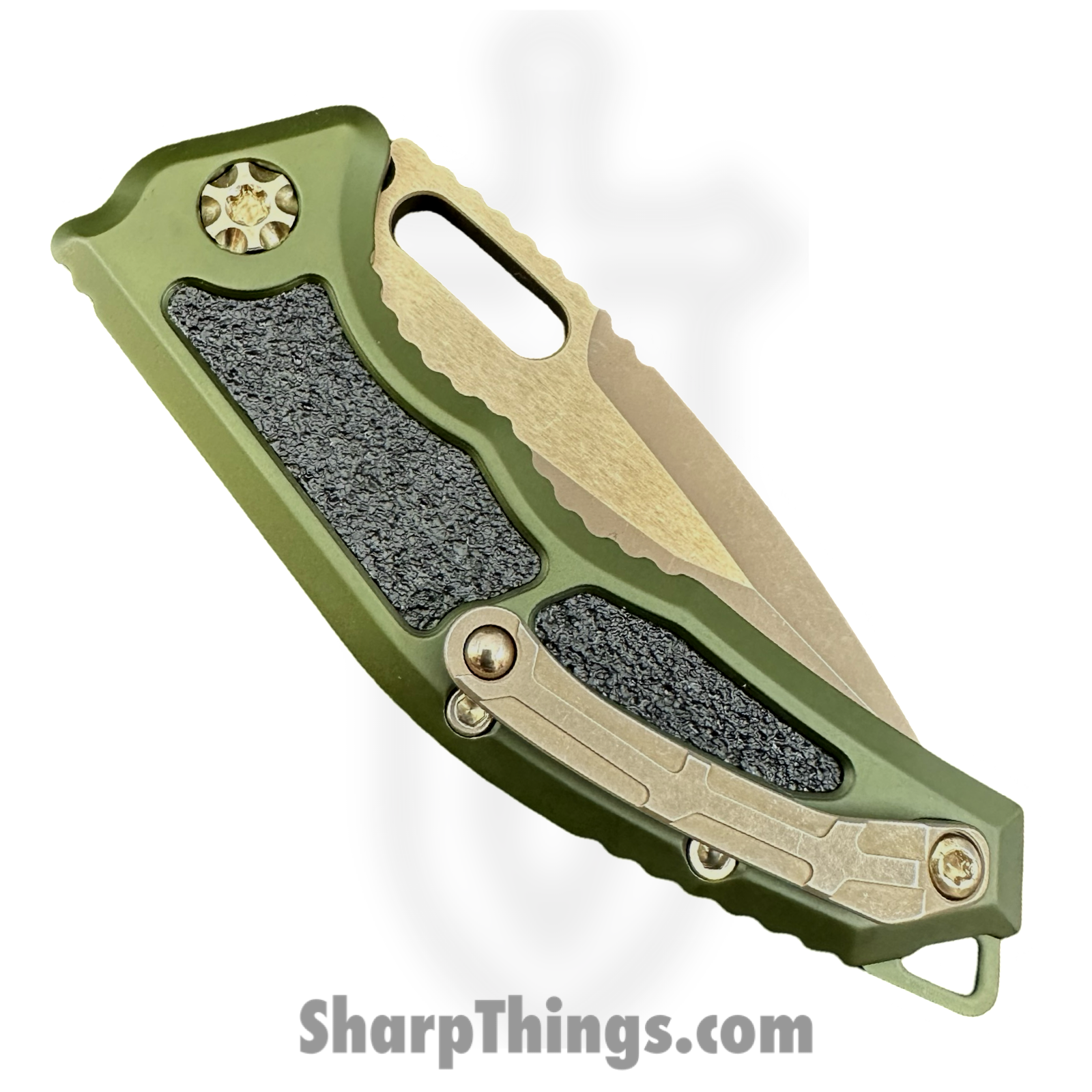 Heretic Knives - H011-7A-GRN - Medusa Auto - Automatic Knife - CPM MagnaCut Coated Tanto - Aluminum - OD Green - Image 5