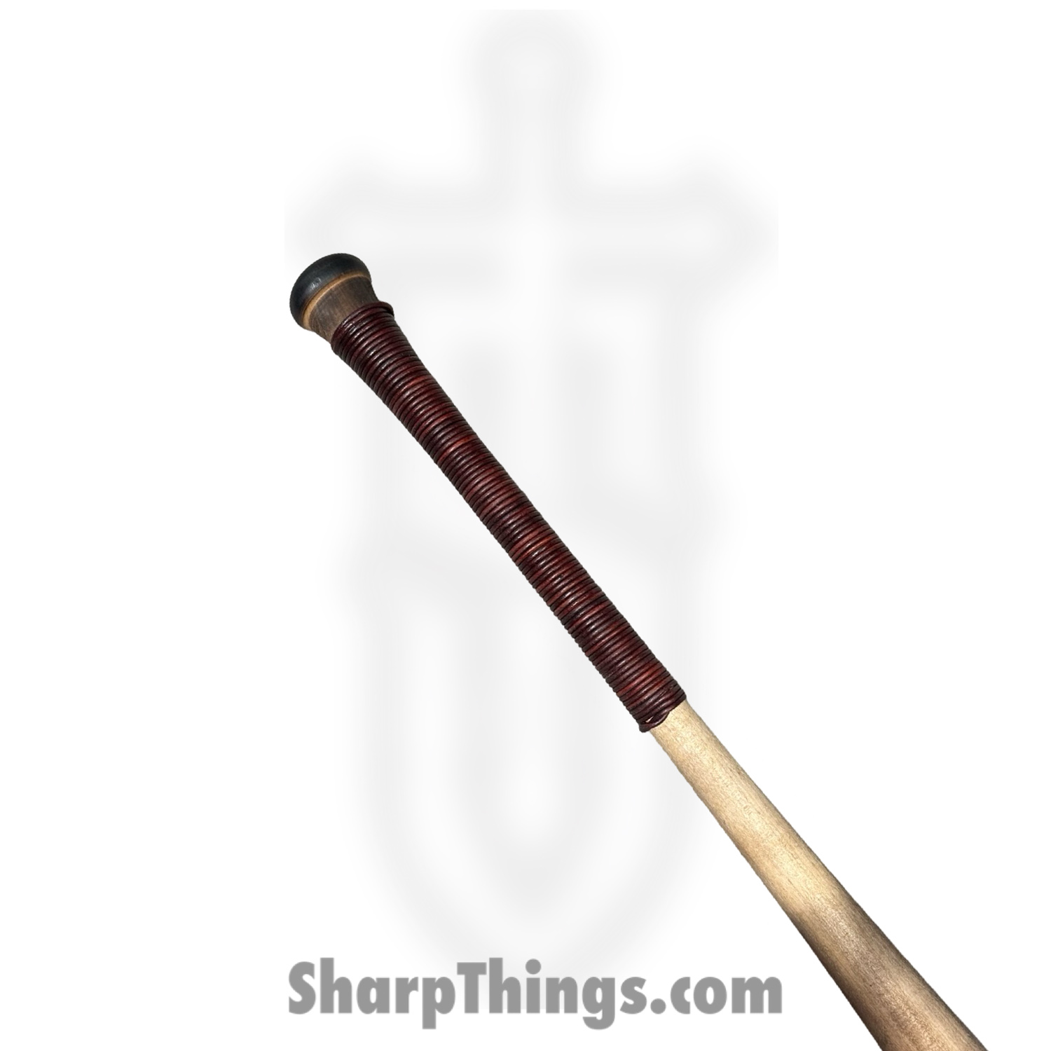 Heavy Barrel Designs - HBD-bat-6 - Saw Bat - Leather Cord Wrapped - Brown Red - Image 4
