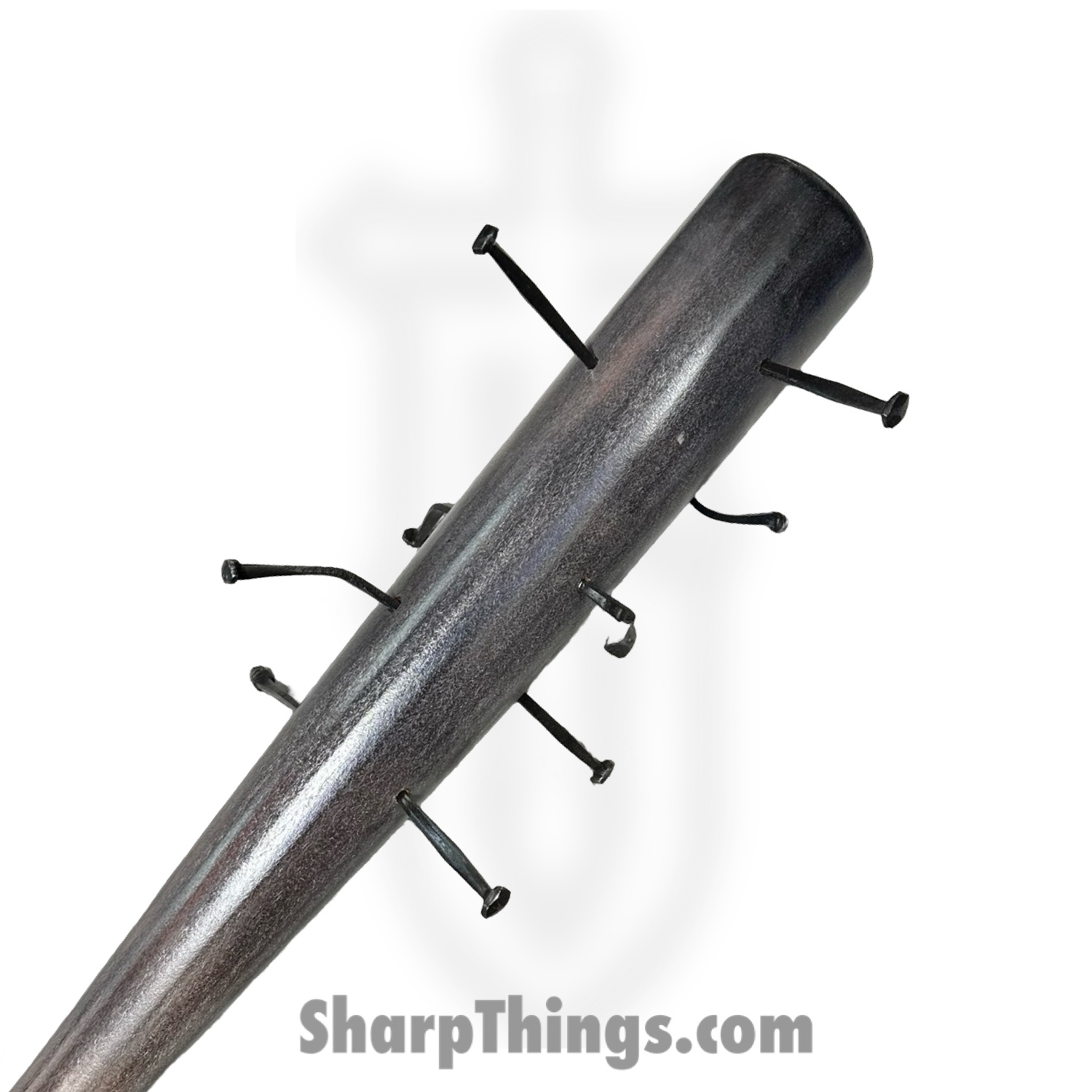 Heavy Barrel Designs - HBD-bat-7 - Nail Bat - Leather Cord Wrapped - Red and Black - Image 3