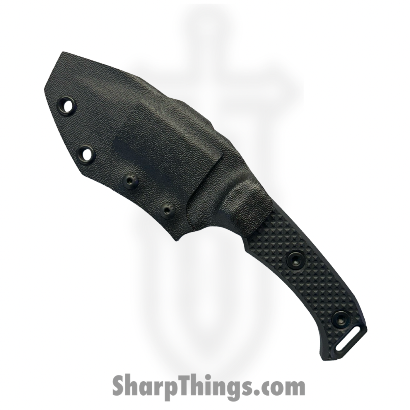 Half Face Blades - HFBBUTBKG101 - Buteo - Fixed Blade Knife - S45VN Armor Black Cerakote - G10 - Black - Image 3
