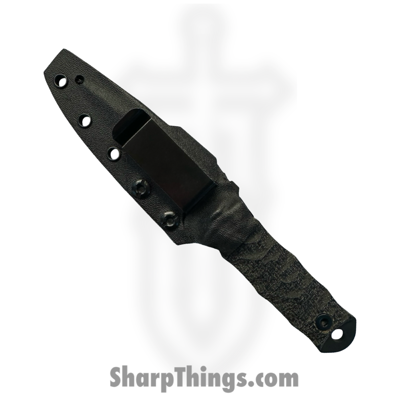 Half Face Blades - HFBCDNBKMI06 - Combat Dirt Nap - Fixed Blade Knife - S45VN Armor Black Cerakote Reverse Tanto - Burlap Micarta Chaos Grip - Black - Image 4