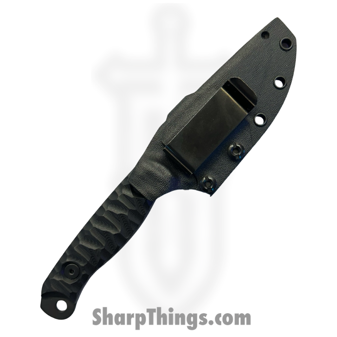 Half Face Blades - HFBCROBKG107 - Crow Scalper - Fixed Blade Knife - S45VN Armor Black Cerakote Drop Point - G10 Chaos Grip - Black - Image 4