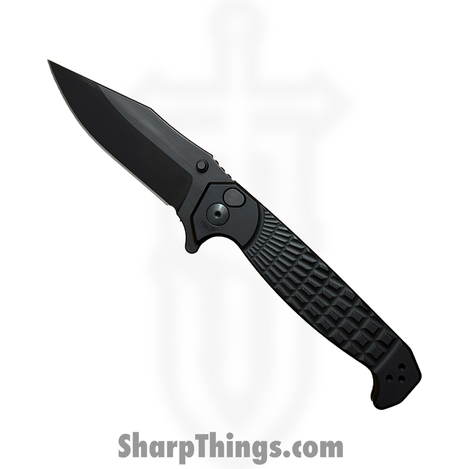 Half Face Blades - HFBCROFOLBK - Crow Folder - Folding Knife - CPM S45VN Coated Clip Point - 7075-T6 Aluminum - Black