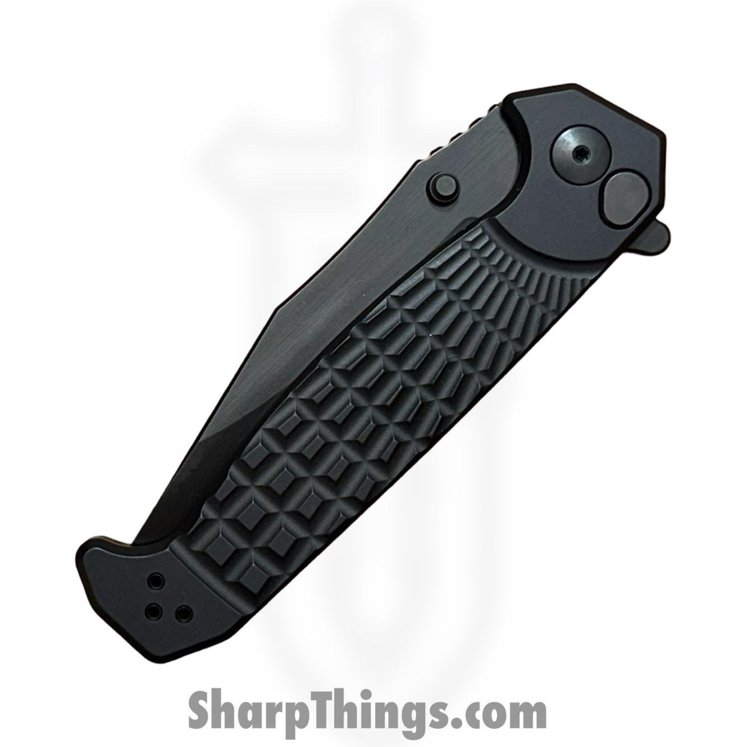Half Face Blades - HFBCROFOLBK - Crow Folder - Folding Knife - CPM S45VN Coated Clip Point - 7075-T6 Aluminum - Black - Image 3