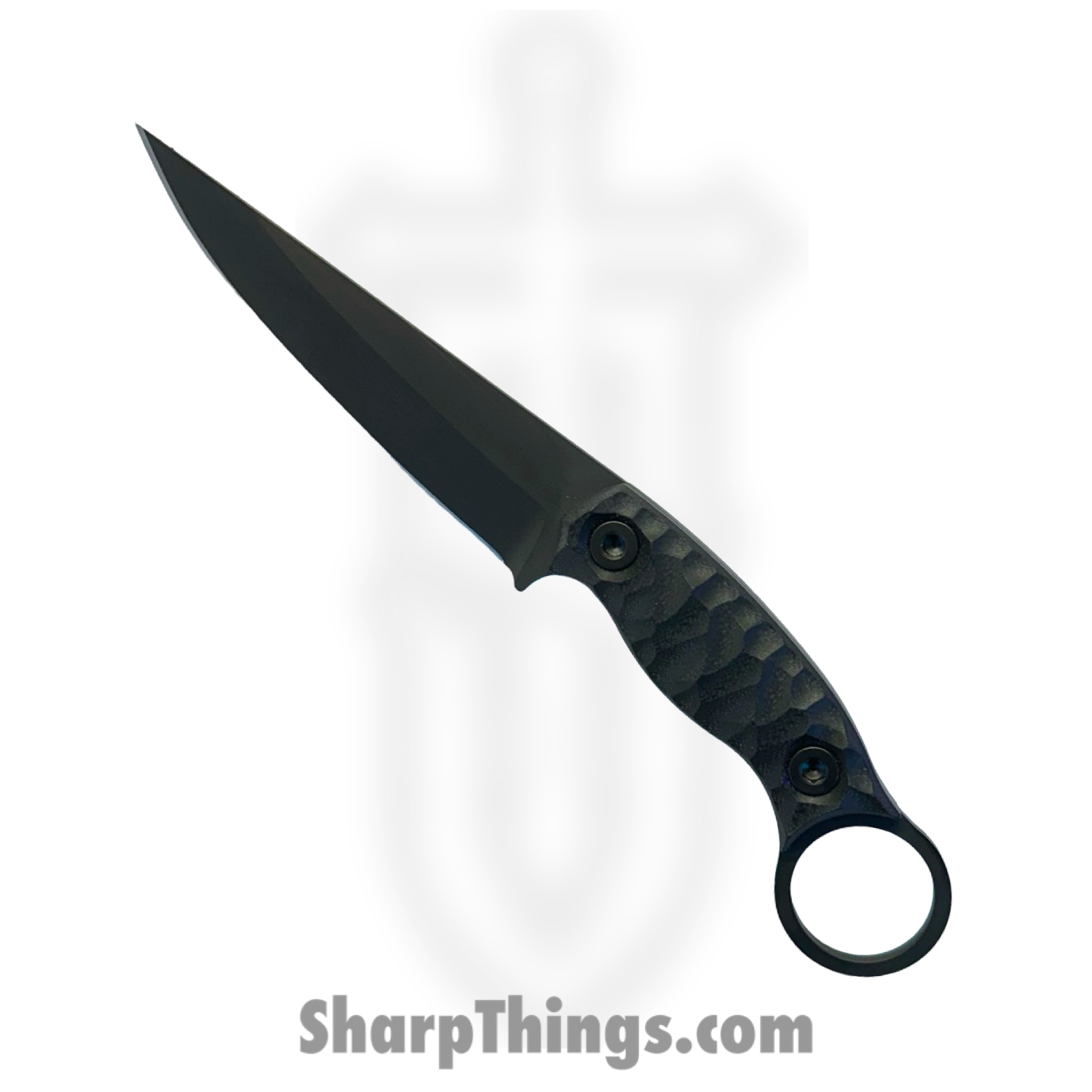Half Face Blades - HFBOSOBKG110 - Osoraku 4" - Fixed Blade Knife - S45VN Armor Black Cerakote Spear Point - G10 Chaos Grip - Black
