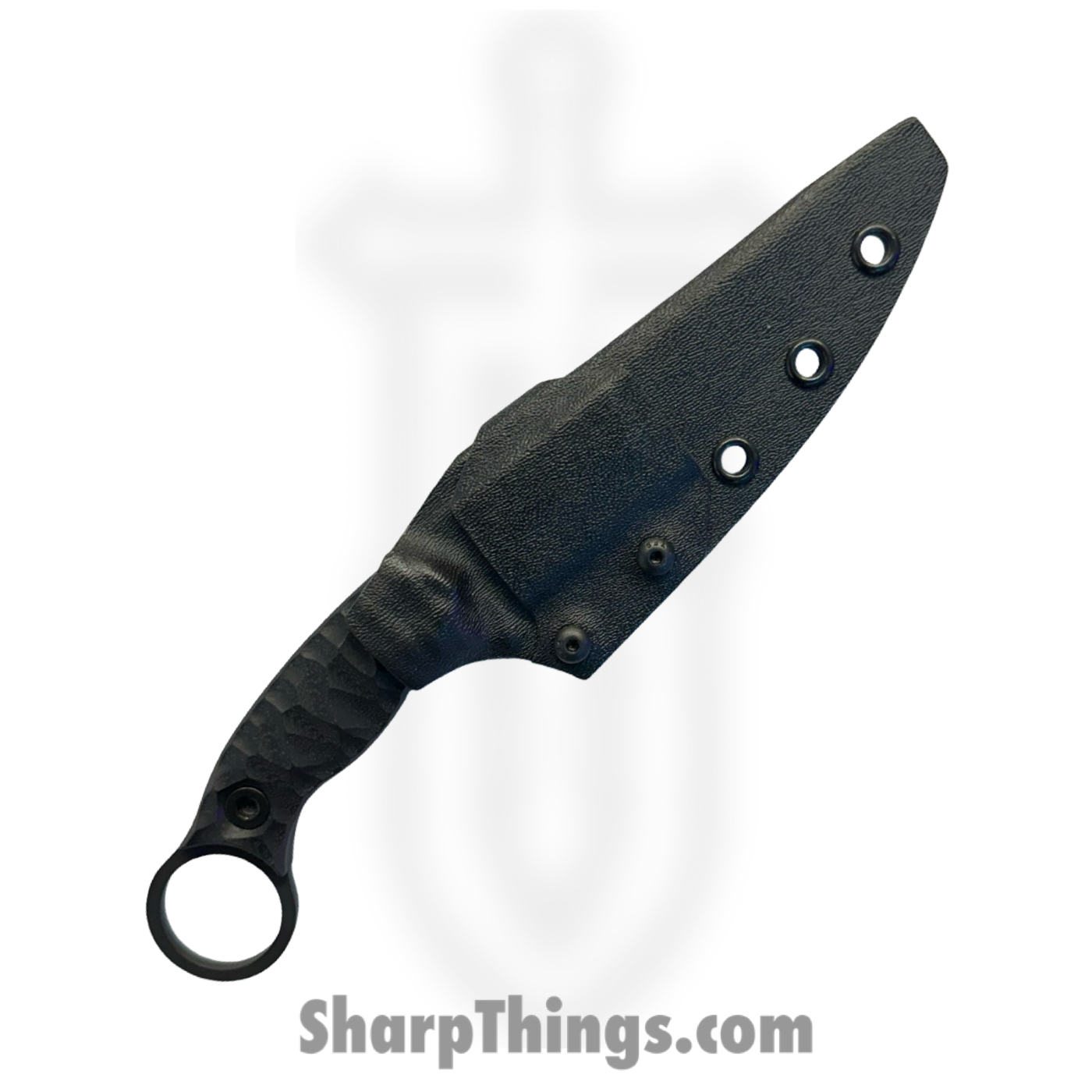 Half Face Blades - HFBOSOBKG110 - Osoraku 4" - Fixed Blade Knife - S45VN Armor Black Cerakote Spear Point - G10 Chaos Grip - Black - Image 3
