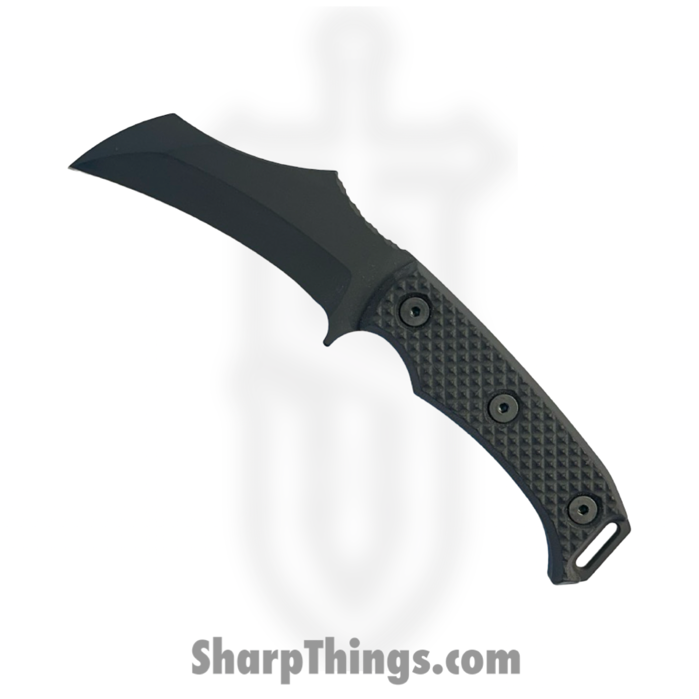 Half Face Blades - HFBVULBKG102 - Vulture - Fixed Blade Knife - S45VN Armor Black Cerakote - G10 - Black