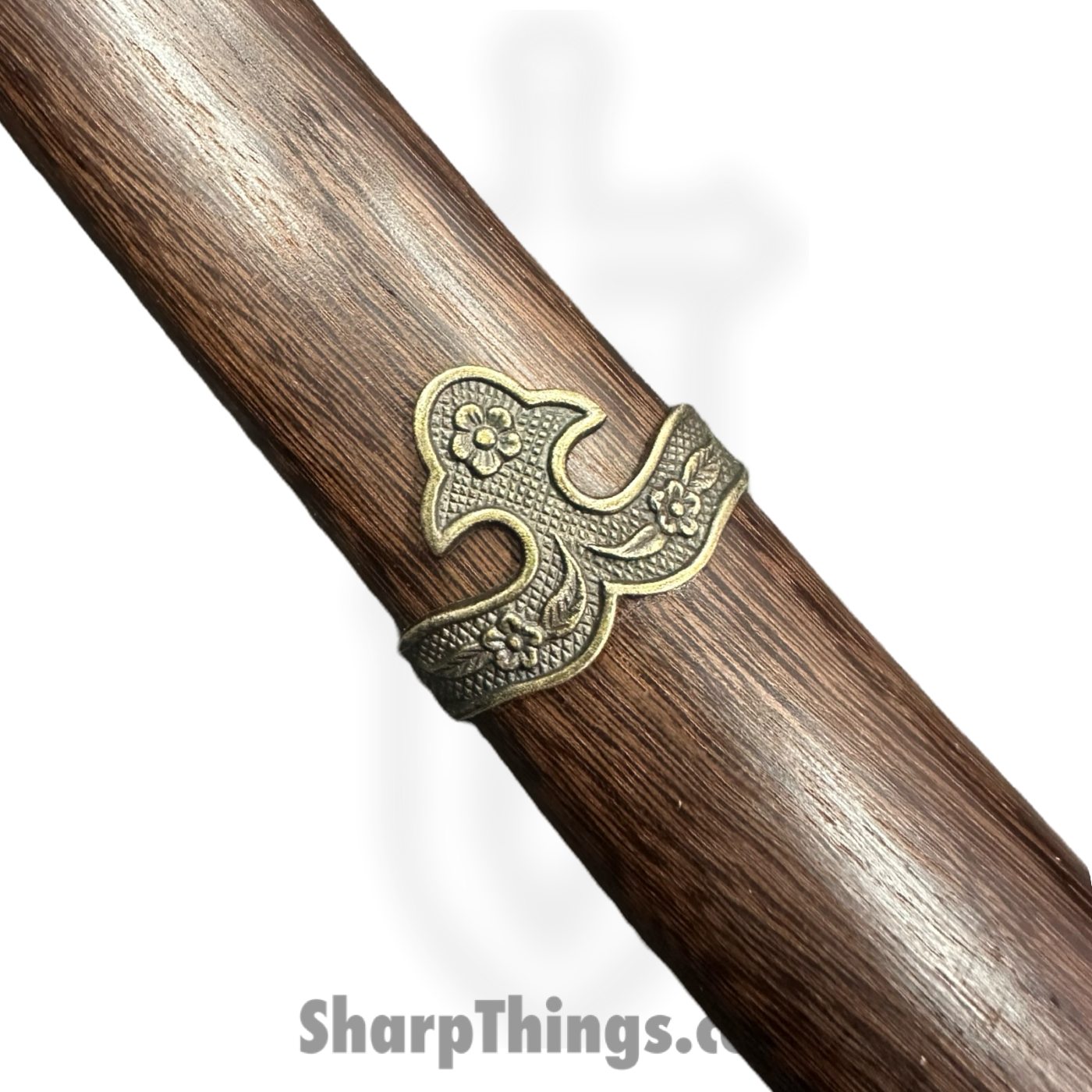 SBC - HIDEY0125 - Hideyoshi - Fixed Blade Knife - Damascus Polished Tachi - Rosewood Leather Wrapped - Black - Image 7