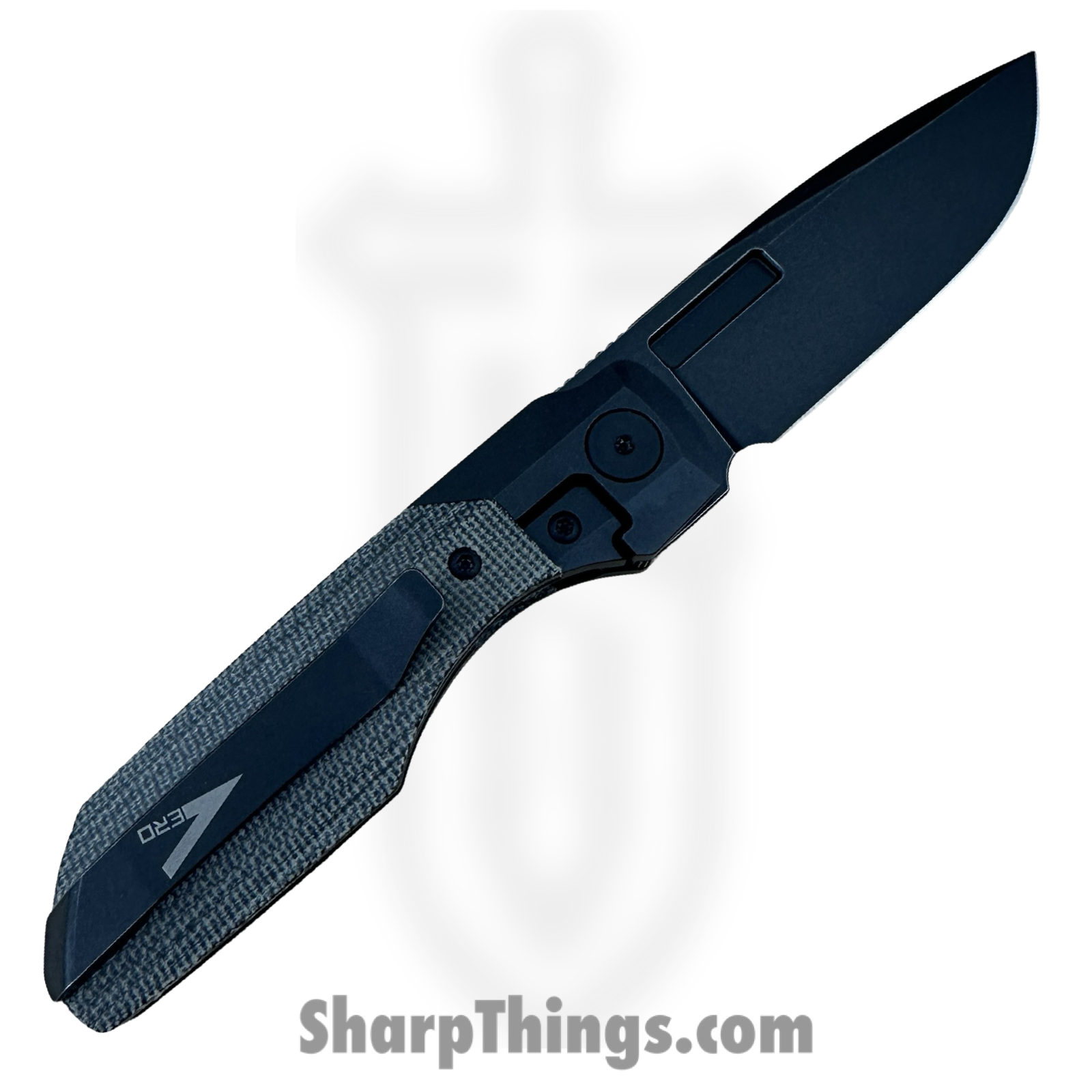 GiantMouse - GMF1-F-PVD - GMF1 - Fixed Blade Knife - n690 PVD Sheepsfoot - Skeletonized - Black - Image 2