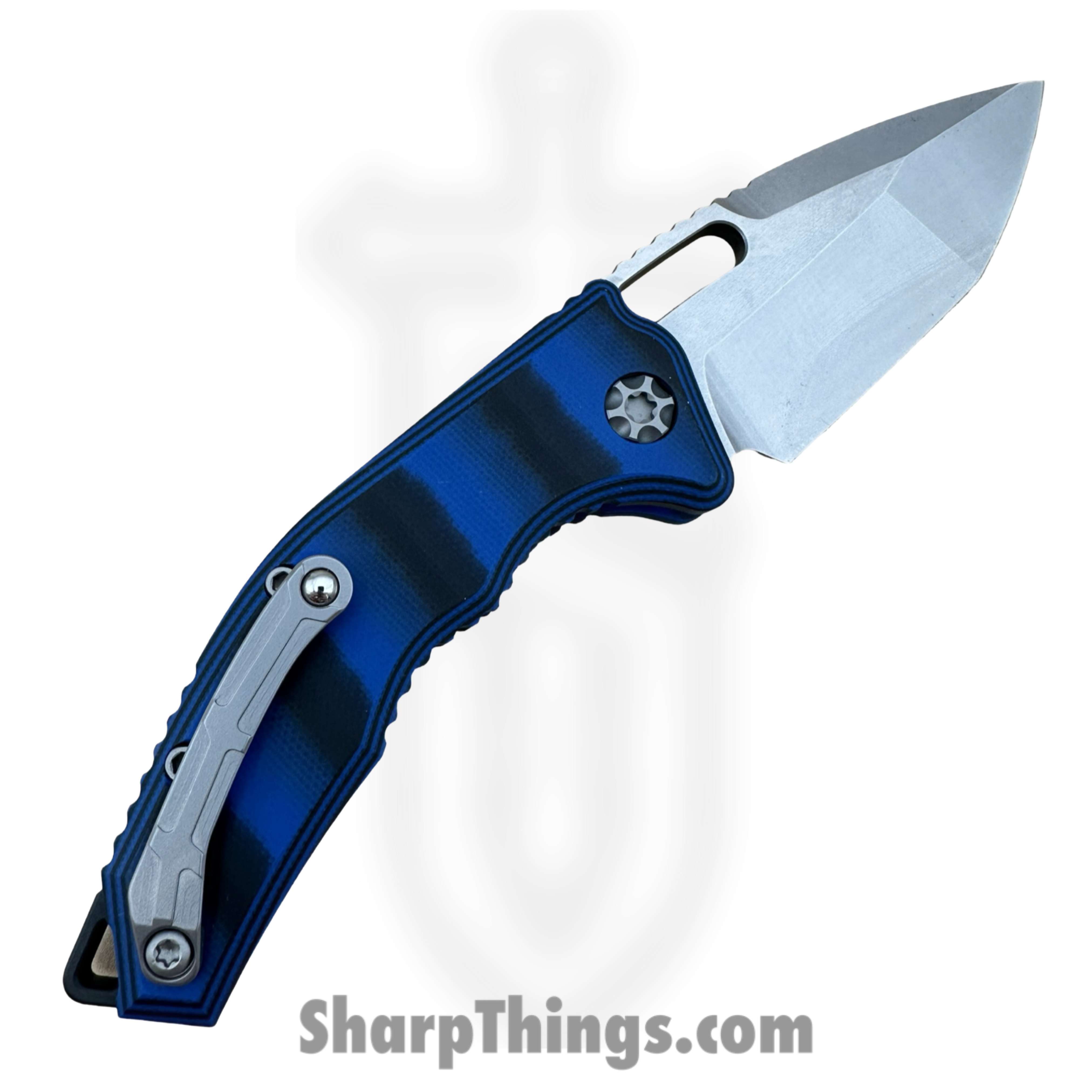 Heretic Knives - H011-2A-G10BLU - Medusa - Automatic Knife - CPM MagnaCut Stonewash Tanto - G10 - Blue - Image 3