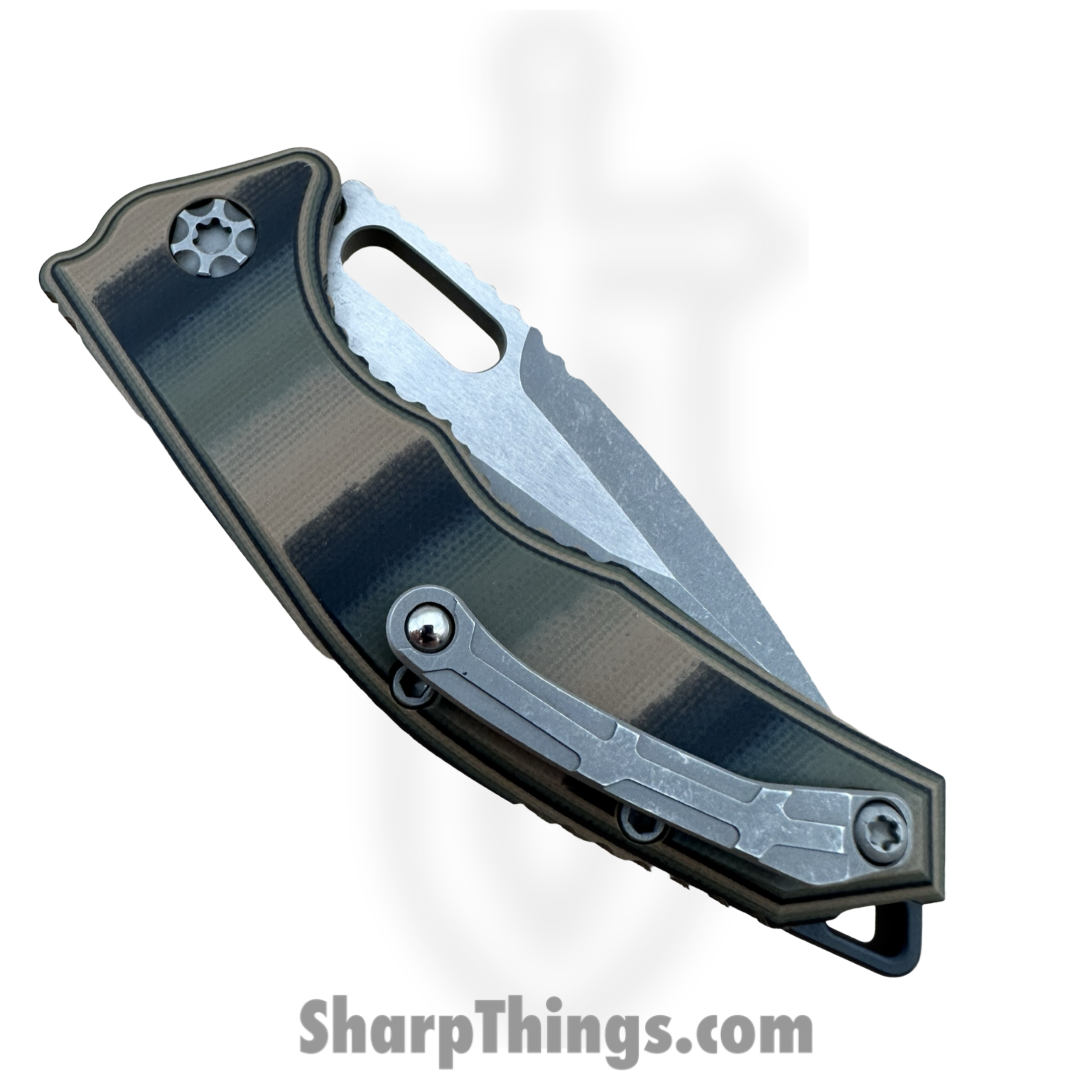Heretic Knives - H011-5A-G10CAMO - Medusa - Automatic Knife - CPM MagnaCut Stonewash Tanto - G10 - Camo - Image 2