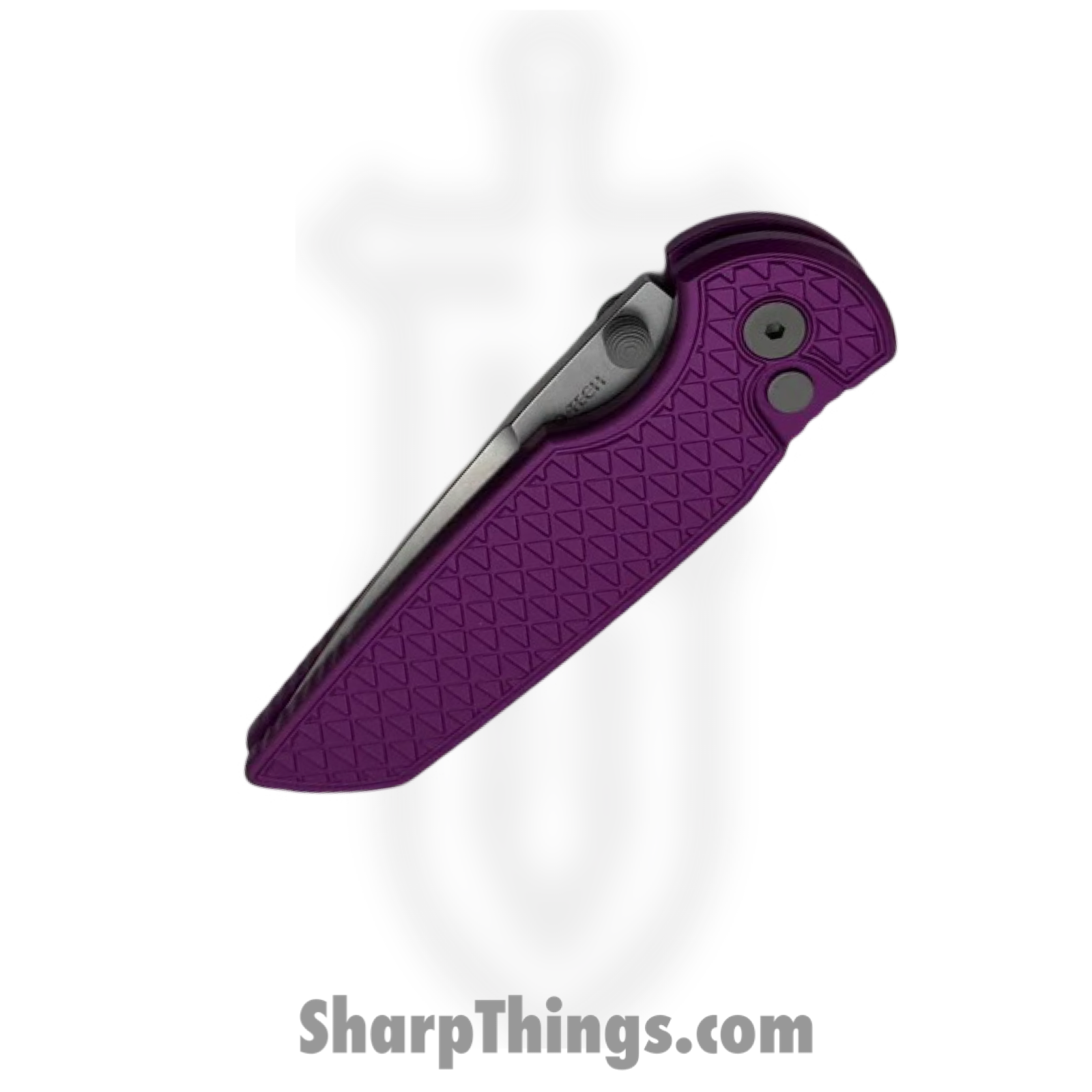ProTech - INT105-Purple - TR-3 Integrity - Folding Knife - S35VN Stonewash Drop Point - Aluminum - Purple - Image 3