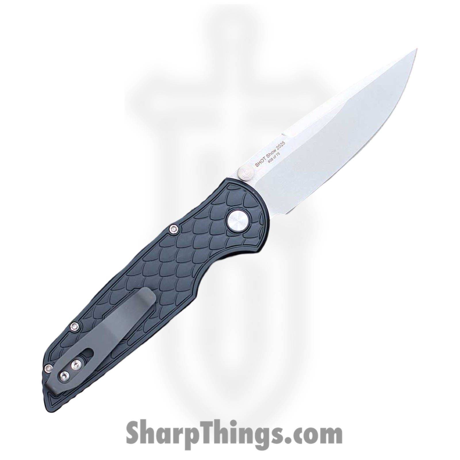 ProTech - INT105-Reptile - TR-3 Integrity Folding Knife - CPM S35VN Stonewash Drop Point - Aluminum - Black - Image 2