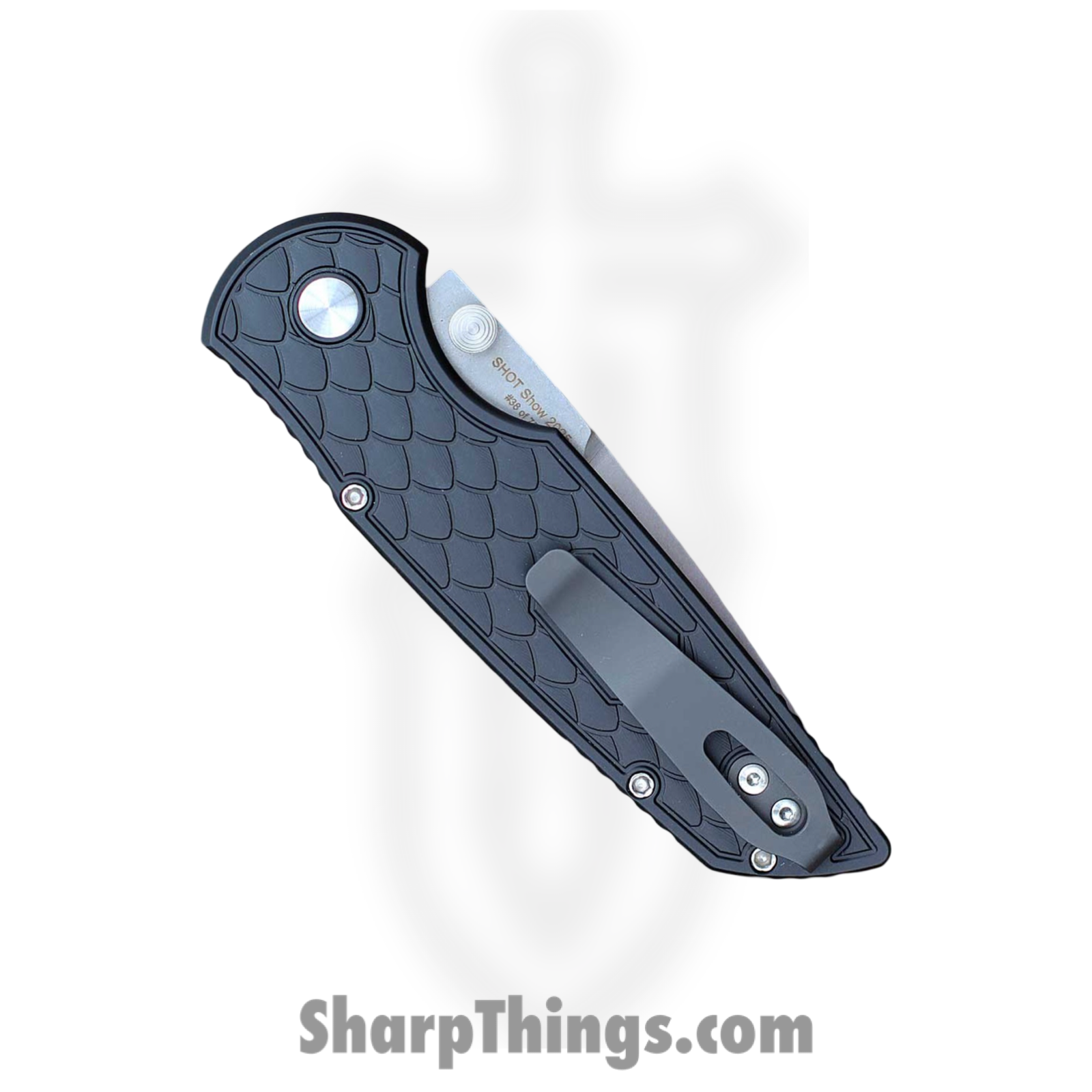 ProTech - INT105-Reptile - TR-3 Integrity Folding Knife - CPM S35VN Stonewash Drop Point - Aluminum - Black - Image 4