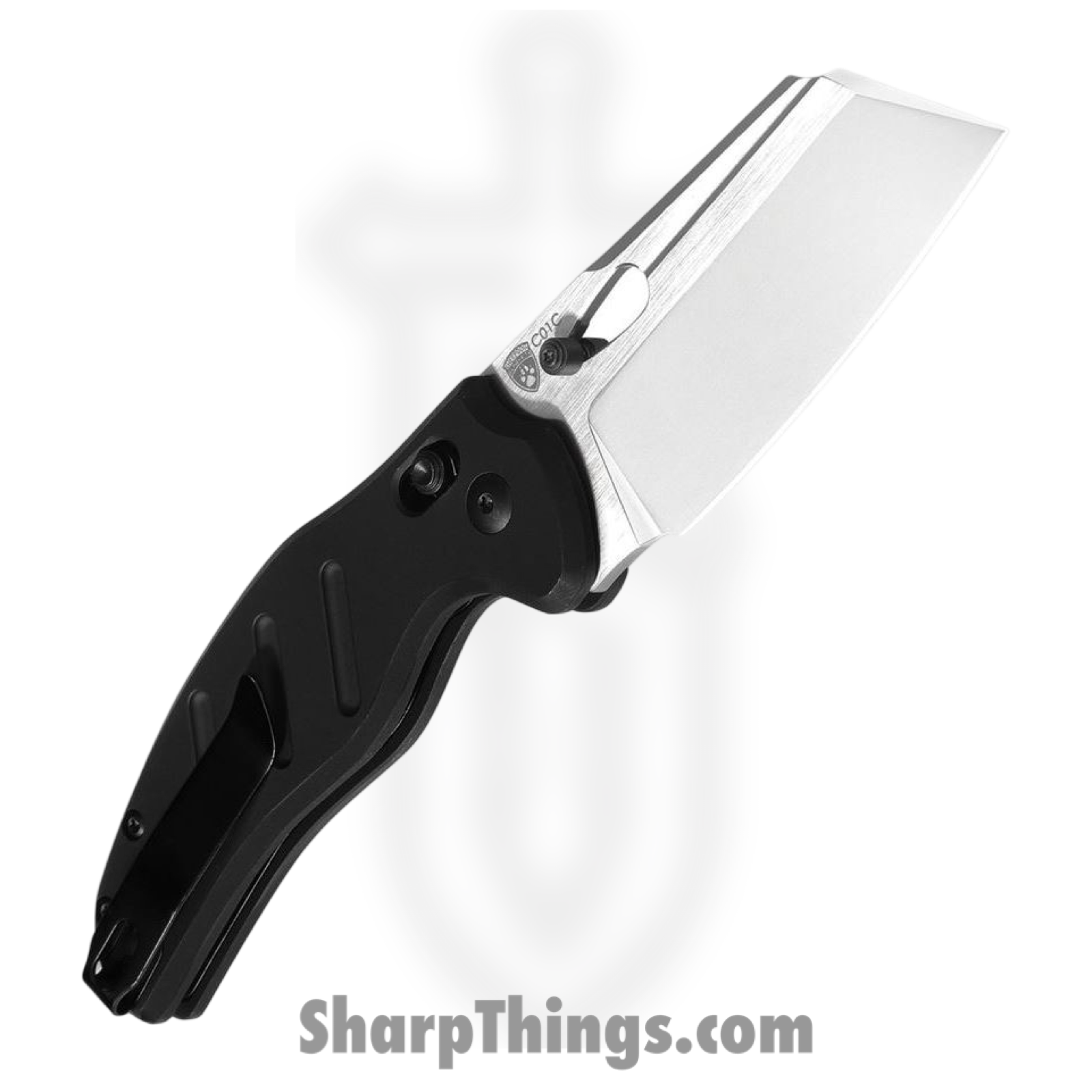 Kizer Cutlery - KIV4488AC2 - Sheepdog - Folding Knife - 154CM Satin Sheepsfoot - Aluminum - Black - Image 2