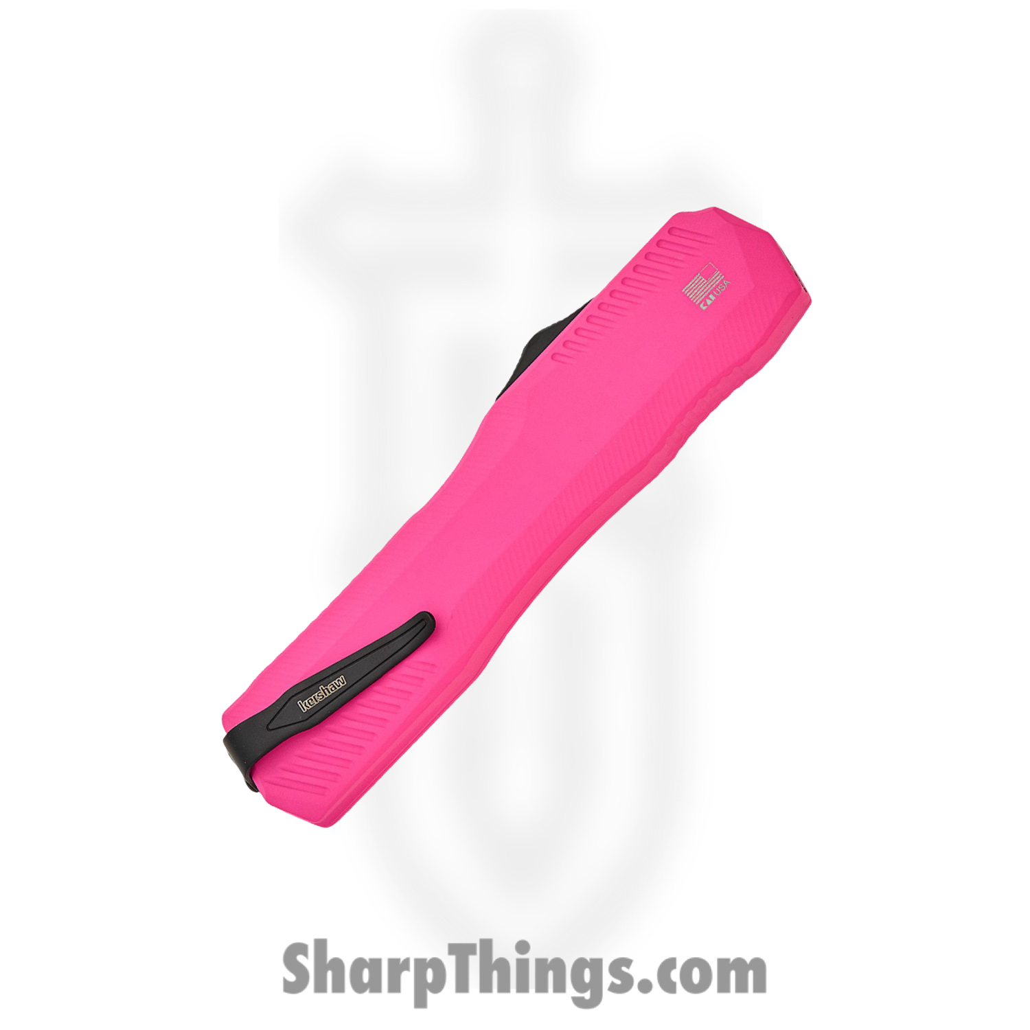 Kershaw - KS9000PKBLK - Livewire - OTF Auto - CPM MagnaCut Coated Dagger - Aluminum - Pink - Image 4