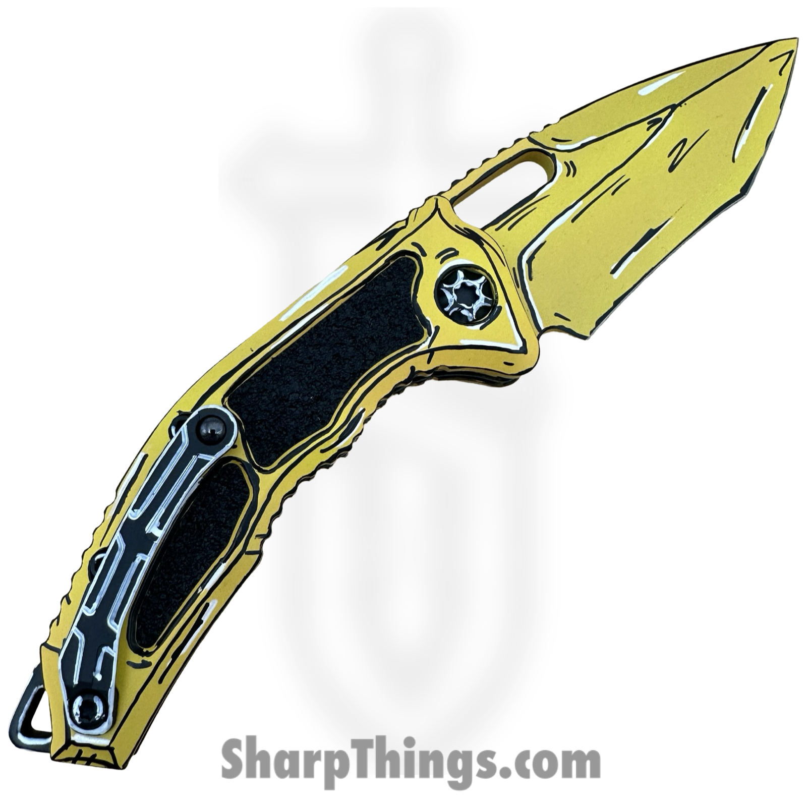 Heretic Knives - H012-CS-YW - Cel Shaded Medusa - Automatic Knife - CPM MagnaCut Coated Recurve - Aluminum - Yellow - Image 5