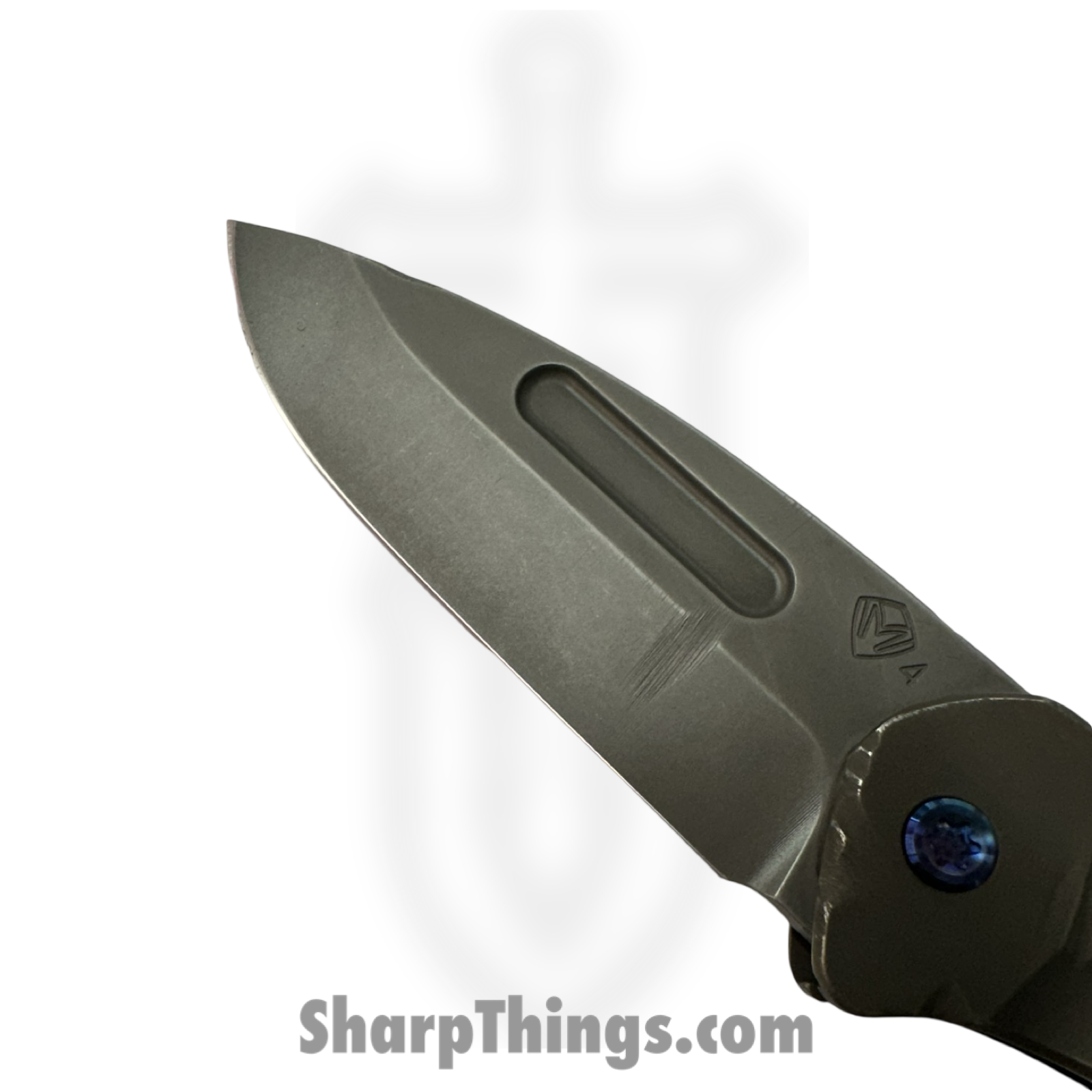 Medford Knife and Tool - MK2084TD-01TM-TFCP-Q4 - Prae Slim "Fallout" - Folding Knife - S45VN Natural Drop Point - Titanium - Gray - Image 3