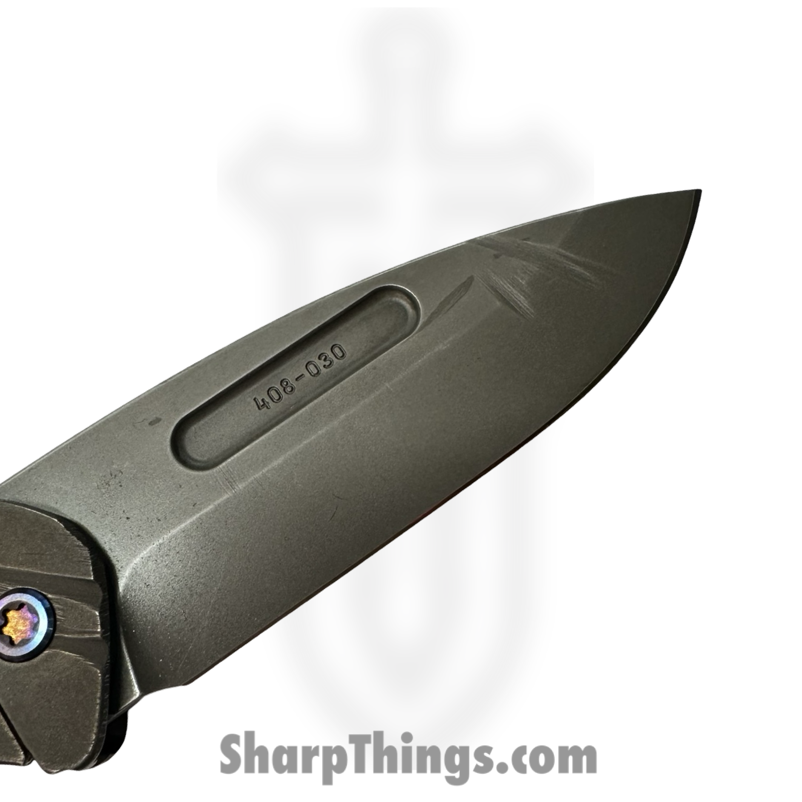 Medford Knife and Tool - MK2084TD-01TM-TFCP-Q4 - Prae Slim "Fallout" - Folding Knife - S45VN Natural Drop Point - Titanium - Gray - Image 4