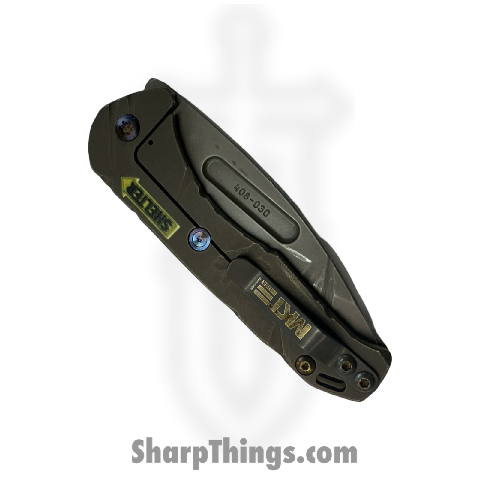 Medford Knife and Tool - MK2084TD-01TM-TFCP-Q4 - Prae Slim "Fallout" - Folding Knife - S45VN Natural Drop Point - Titanium - Gray - Image 6