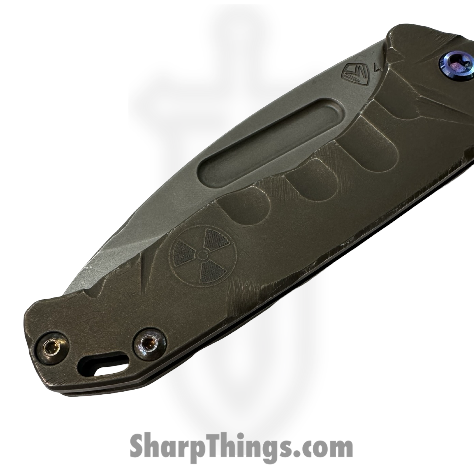 Medford Knife and Tool - MK2084TD-01TM-TFCP-Q4 - Prae Slim "Fallout" - Folding Knife - S45VN Natural Drop Point - Titanium - Gray - Image 7