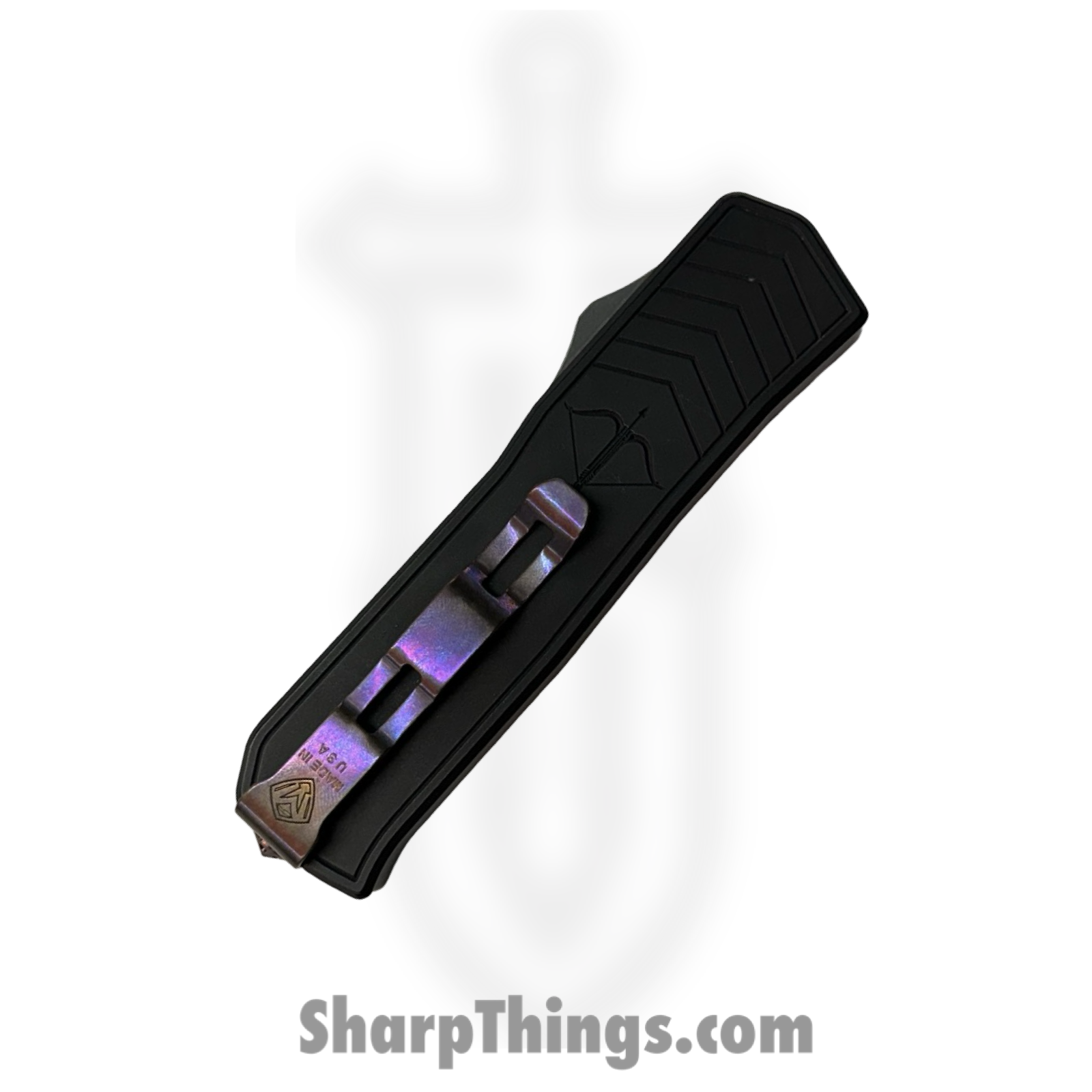 Medford Knife and Tool - MK2134TT-42AB-Q2C3-B3 - Merc-1 Praetorian - OTF Auto - S45VN Tumbled Tanto - Titanium - Black - Image 4