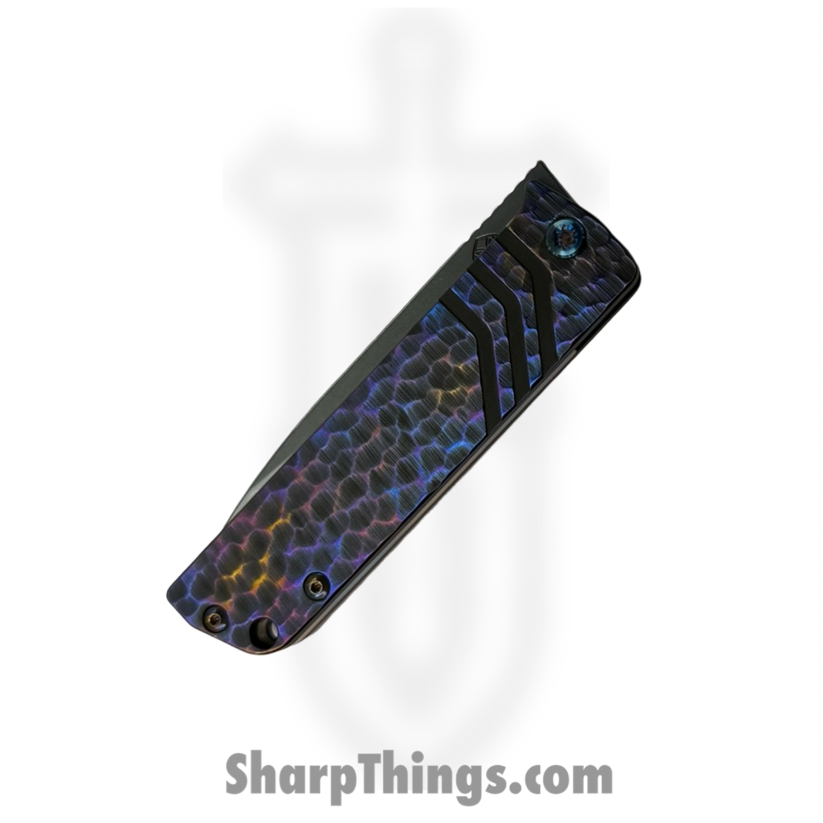 Medford Knife and Tool - MK214STT-03FL-TFCF-BF - The Antik - Folding Knife - S35VN Tumbled Tanto - "Hammered" Titanium - Multi - Image 3