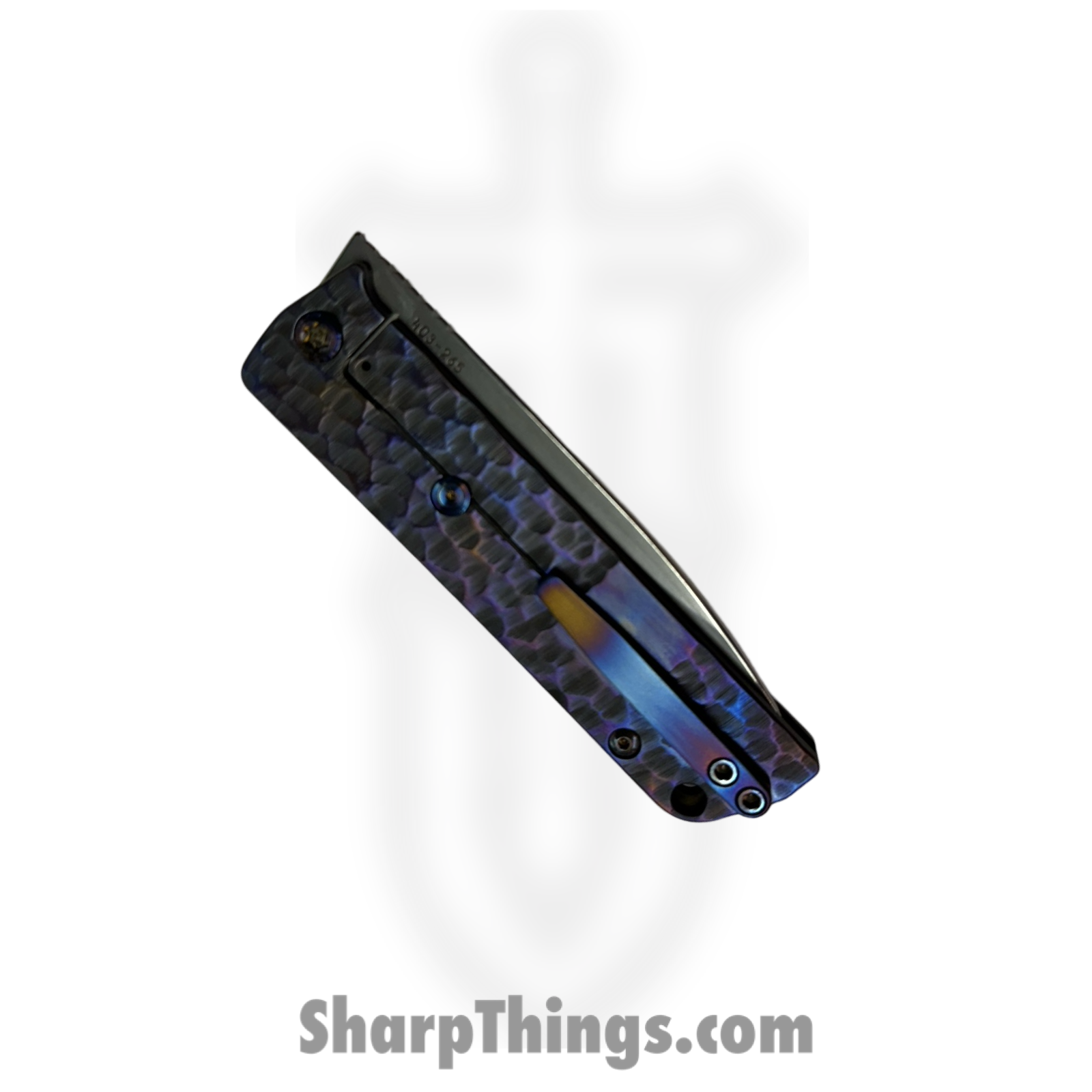Medford Knife and Tool - MK214STT-03FL-TFCF-BF - The Antik - Folding Knife - S35VN Tumbled Tanto - "Hammered" Titanium - Multi - Image 4