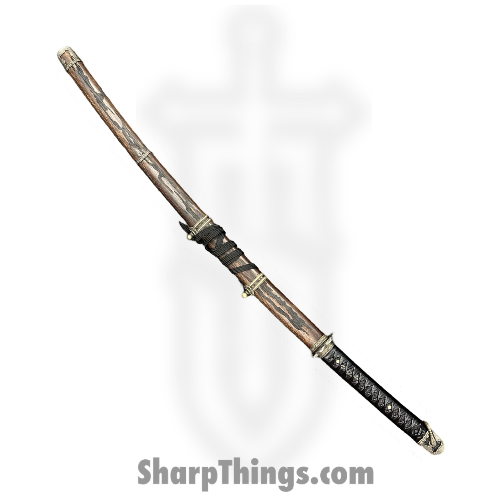 SBC - MORTAL0125 - Mortal Blade - Fixed Blade Knife - T10 HC Purple Katana - Leather Wrapped - Black - Image 3
