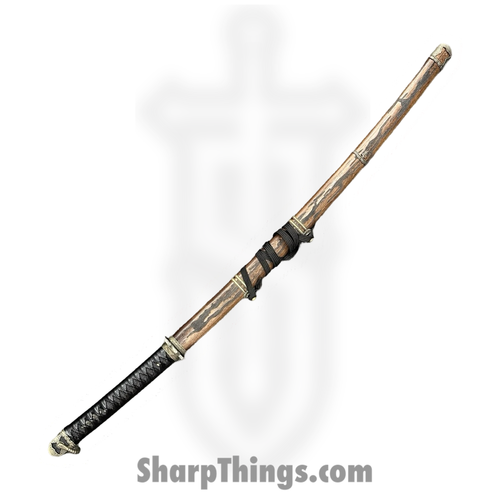 SBC - MORTAL0125 - Mortal Blade - Fixed Blade Knife - T10 HC Purple Katana - Leather Wrapped - Black - Image 4